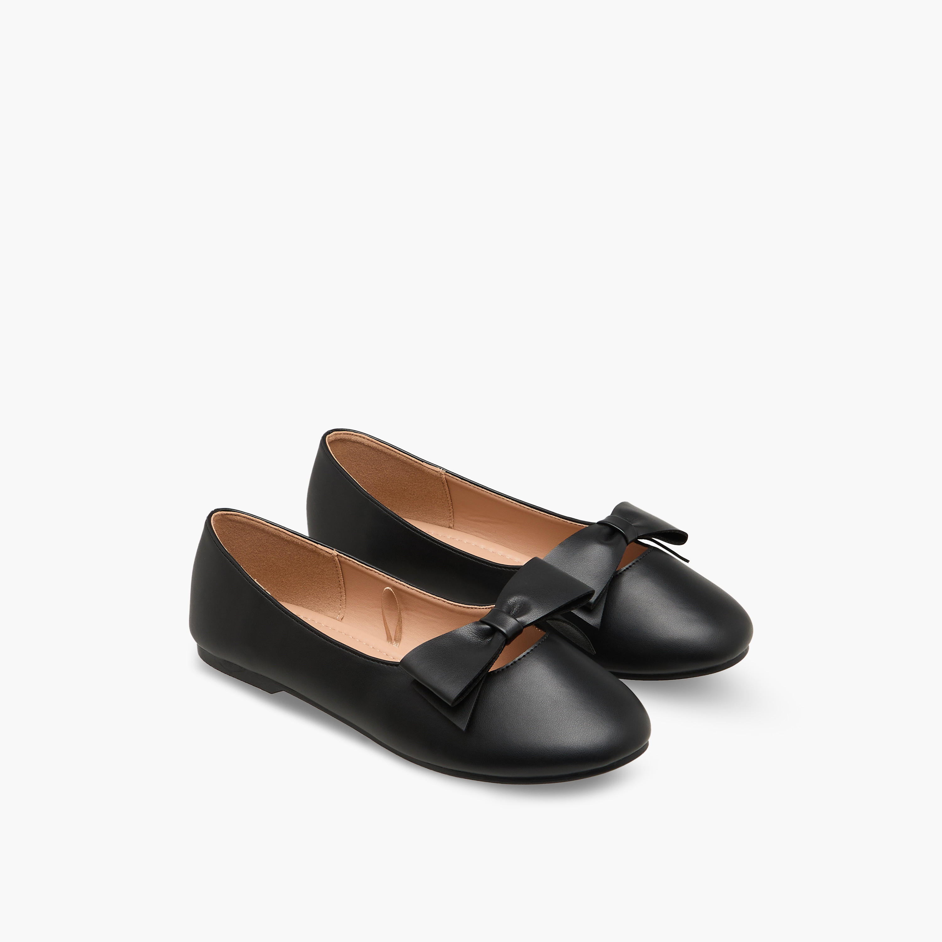 حذاء باليرينا بتفاصيل فيونكة للبنات من ليتل ميسي-girls-shoes-ballerinas-image-1