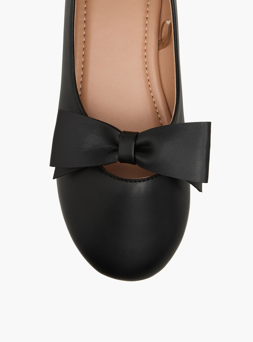 حذاء باليرينا بتفاصيل فيونكة للبنات من ليتل ميسي-girls-shoes-ballerinas-image-4