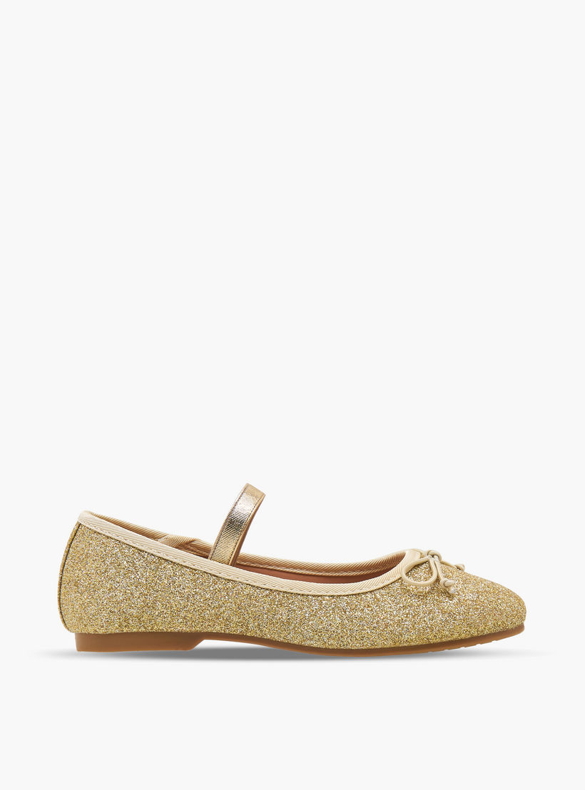 Juniors Girls Glitter Textured Ballerina Shoes-girls-shoes-ballerinas-image-3