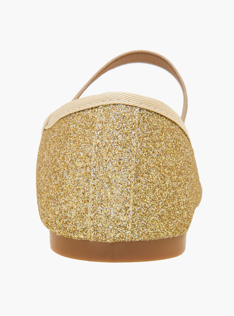 Juniors Girls Glitter Textured Ballerina Shoes-girls-shoes-ballerinas-image-5