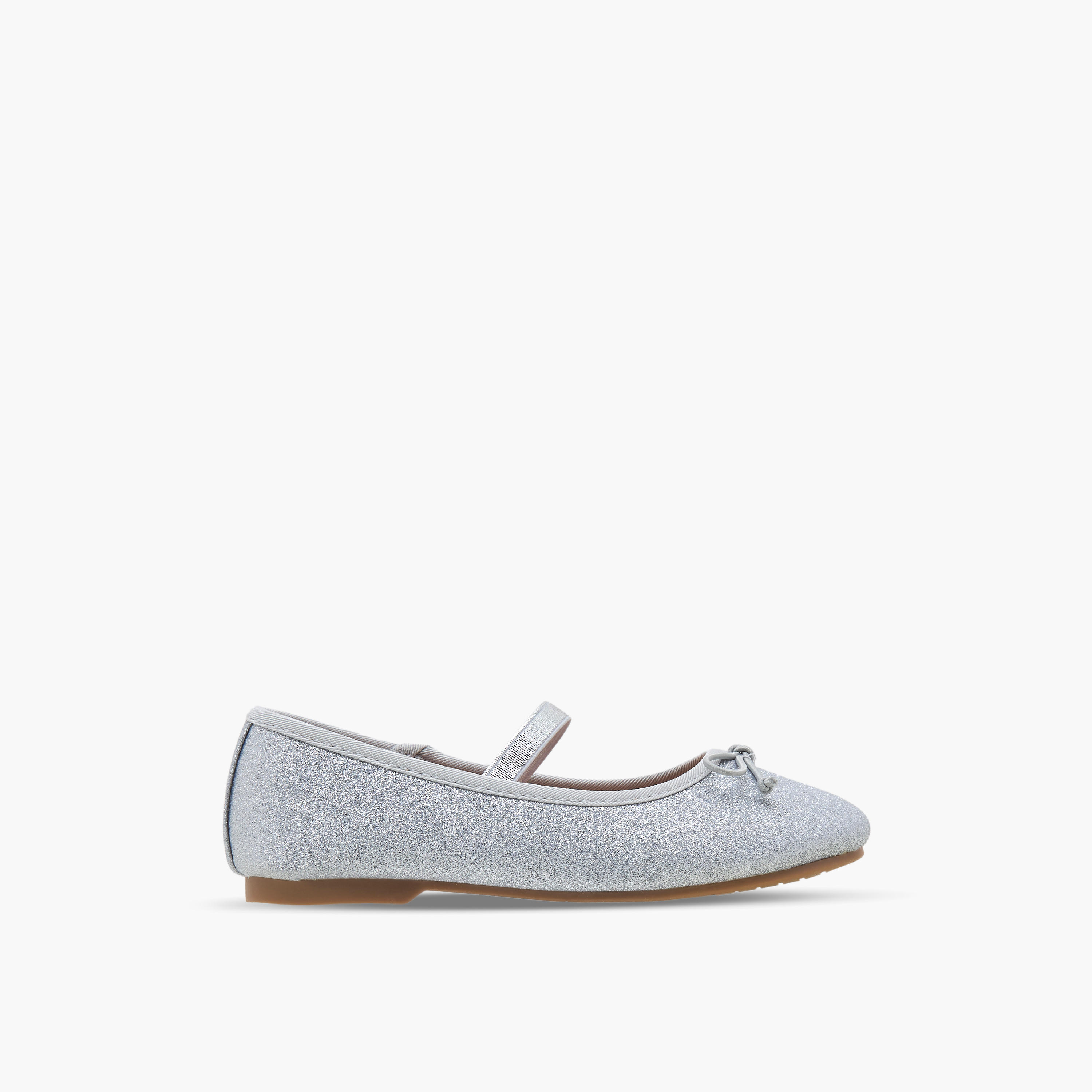 Juniors Girls Glitter Textured Ballerina Shoes-girls-shoes-ballerinas-image-3