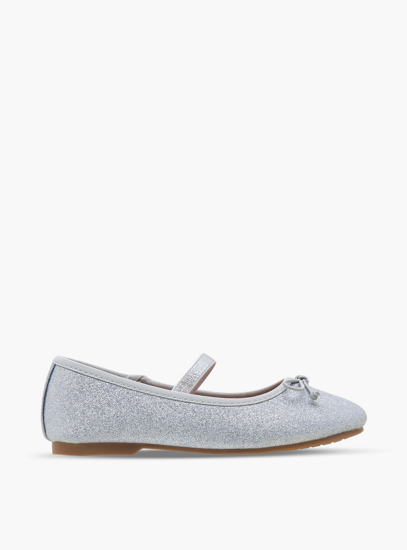 Juniors Girls Glitter Textured Ballerina Shoes-girls-shoes-ballerinas-image-3
