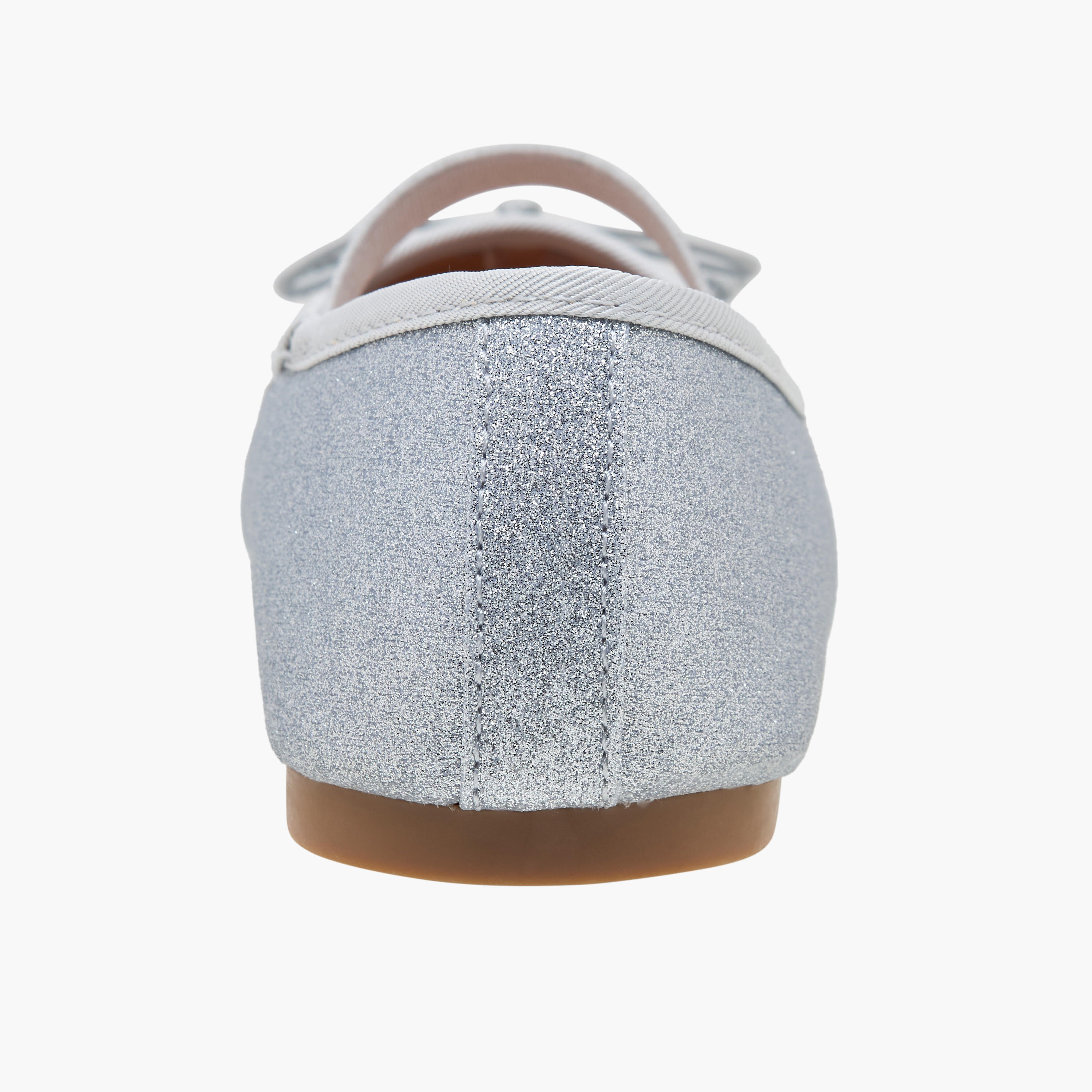 Juniors Girls Glitter Textured Ballerina Shoes-girls-shoes-ballerinas-image-5