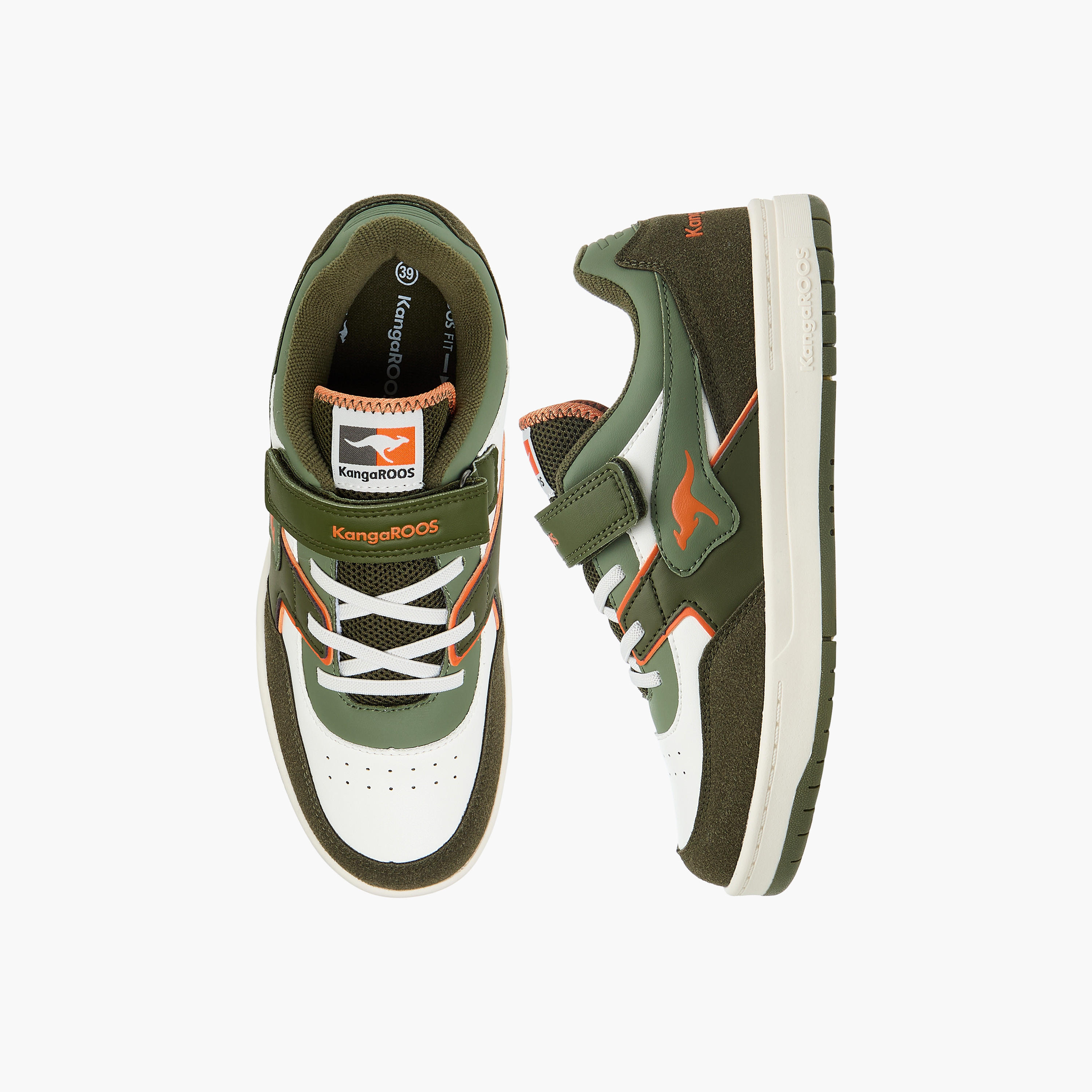 KangaROOS Women's Panelled Sneakers with Hook and Loop Closure-women-shoes-sneakers-image-1