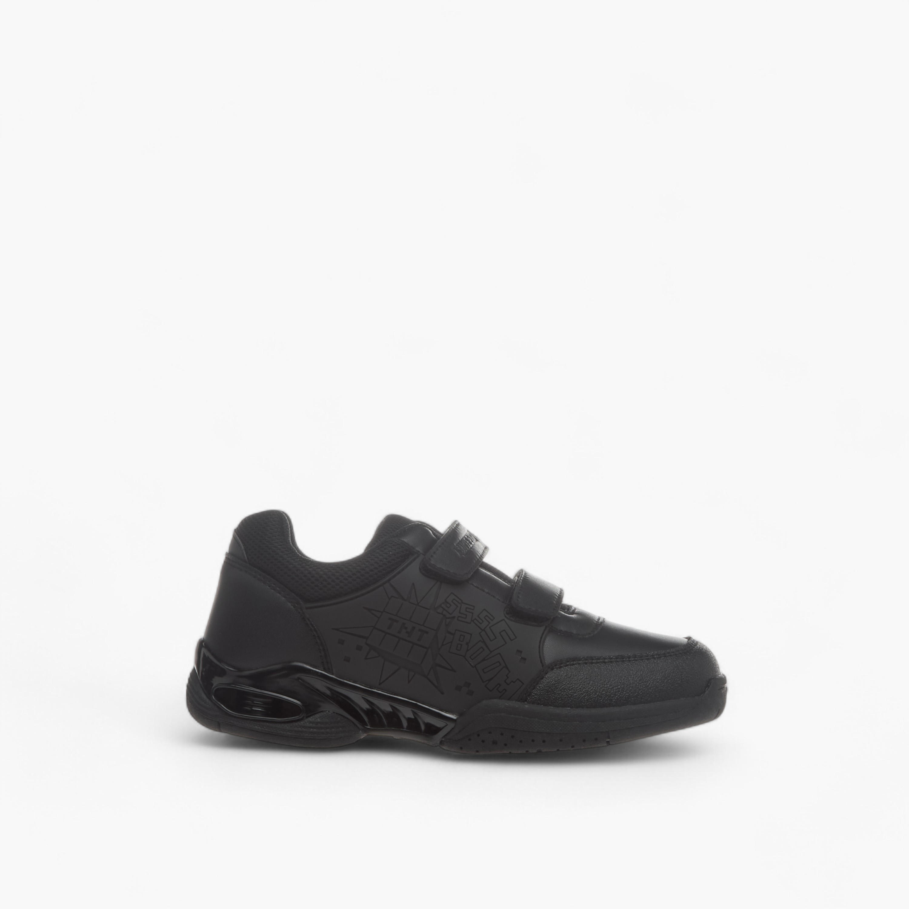 Minecraft Panelled School Shoes with Hook and Loop Closure-girls-shoes-schoolshoes-image-3