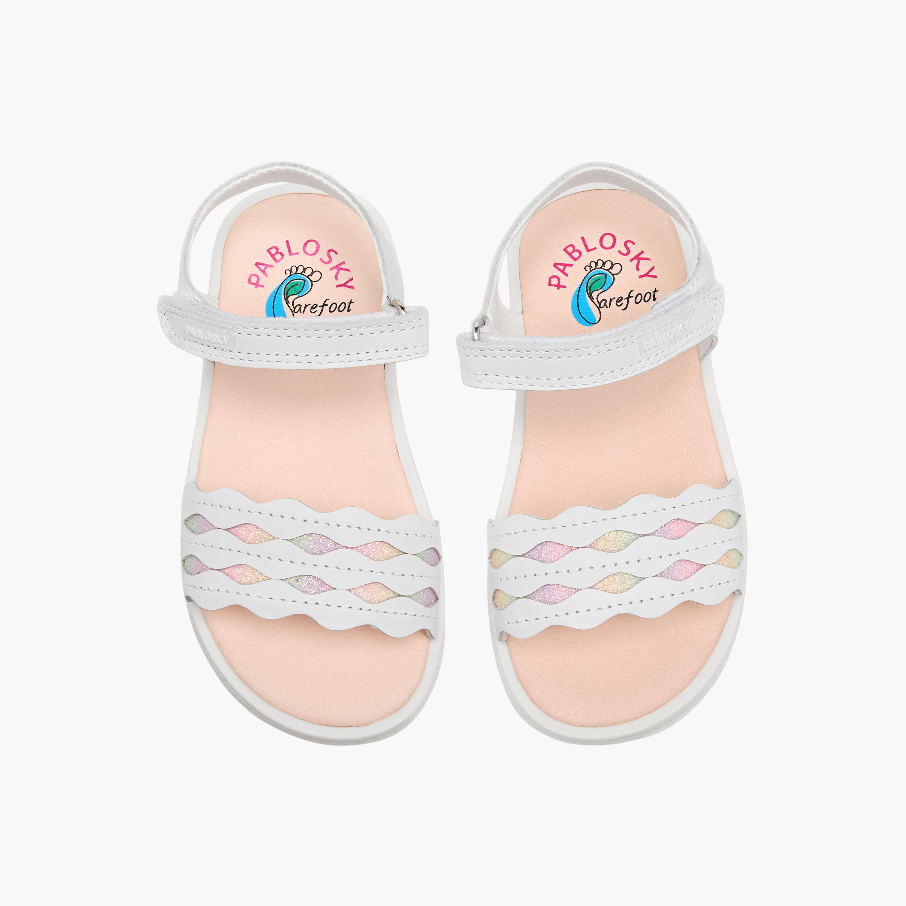 Pablosky Girls' Strap Sandals with Hook and Loop Closure-baby-girls-shoes-sandals-image-1
