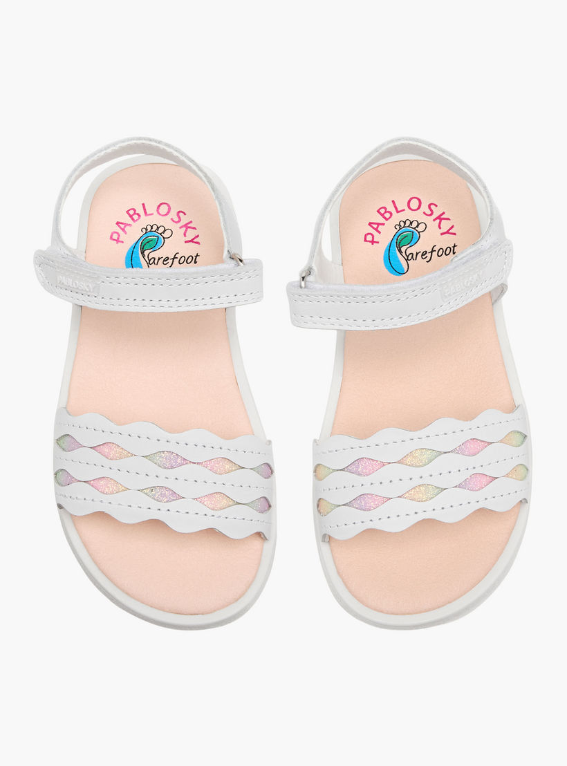 Pablosky Girls' Strap Sandals with Hook and Loop Closure-baby-girls-shoes-sandals-image-1