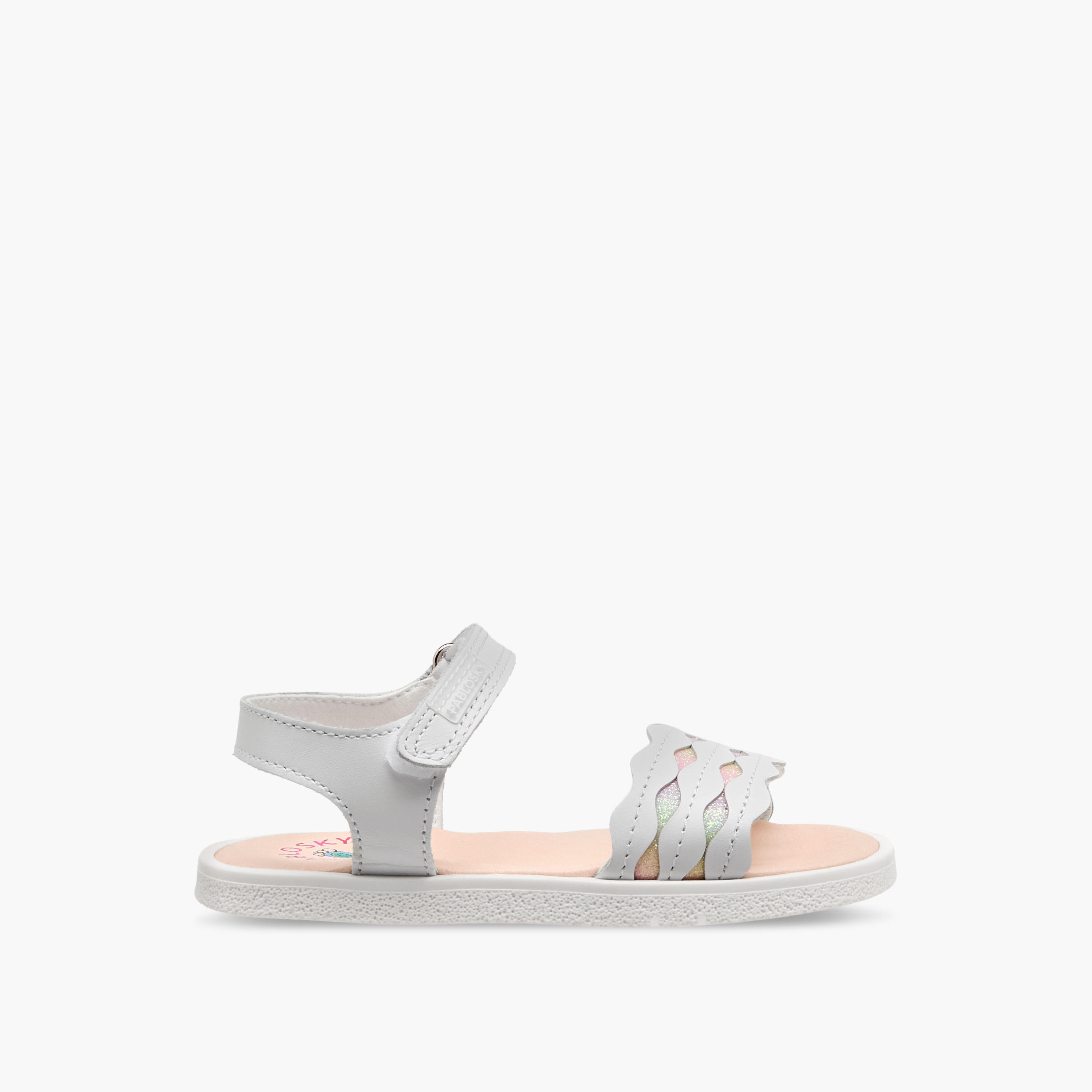 Pablosky Girls' Strap Sandals with Hook and Loop Closure-baby-girls-shoes-sandals-image-2