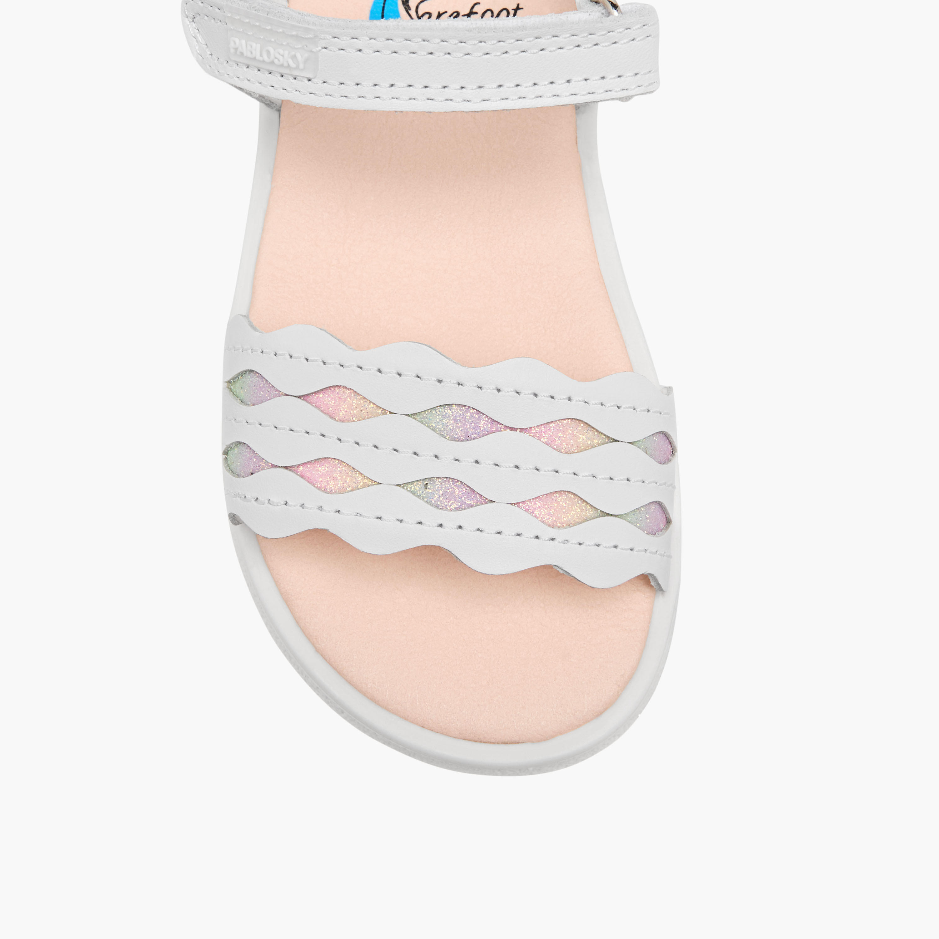 Pablosky Girls' Strap Sandals with Hook and Loop Closure-baby-girls-shoes-sandals-image-3