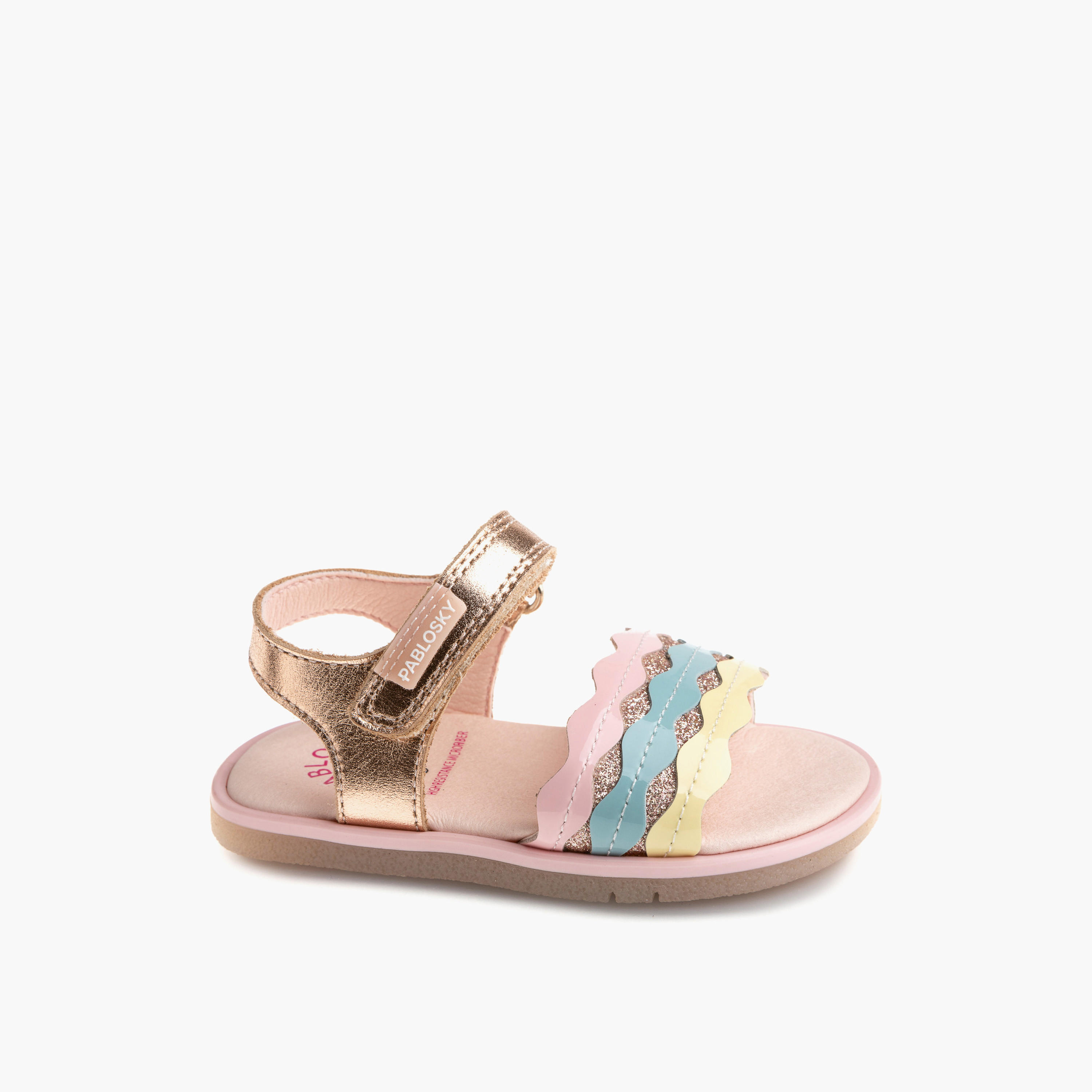 Pablosky Girls' Sandals with Hook and Loop Closure - 054230-baby-girls-shoes-sandals-image-1