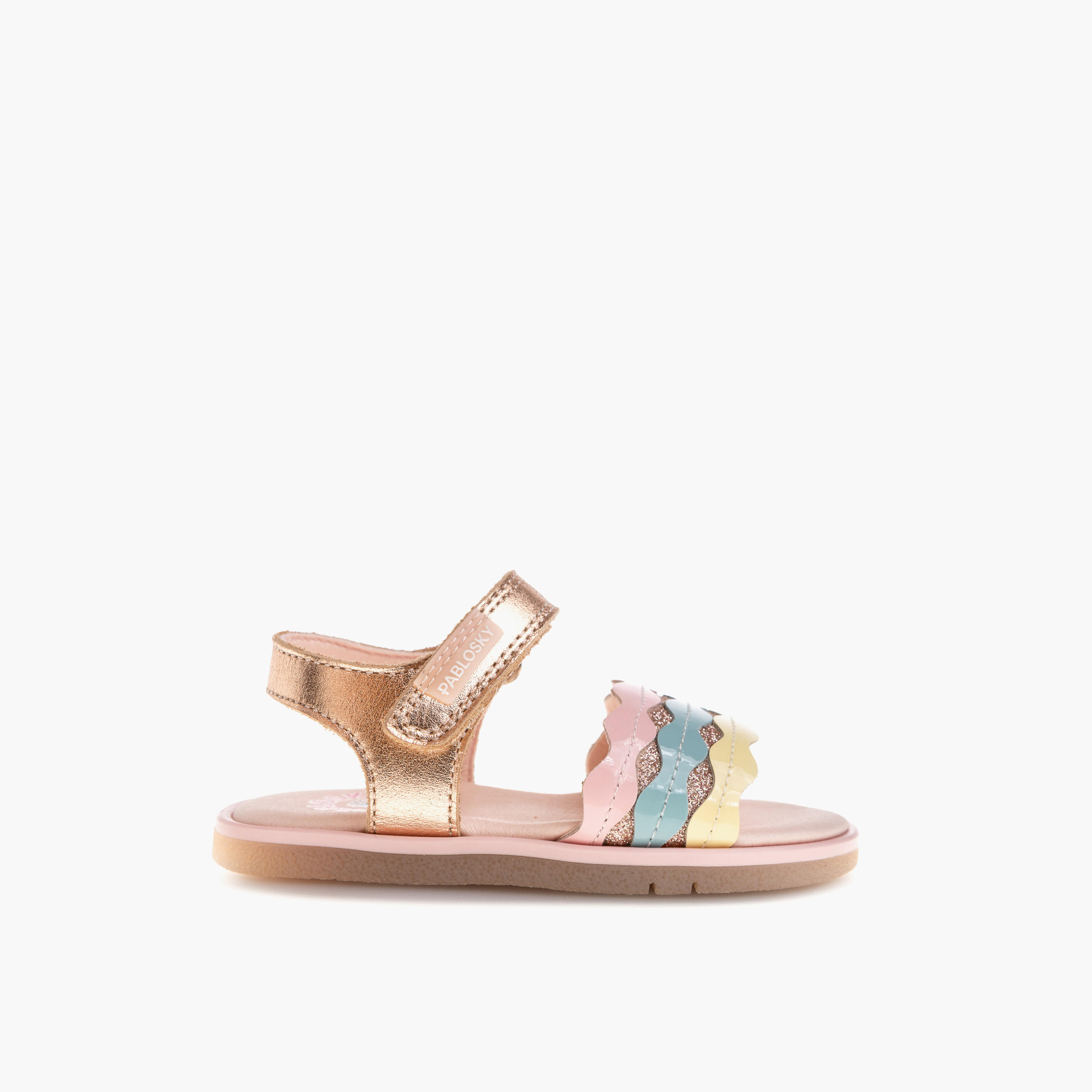 Pablosky Girls' Sandals with Hook and Loop Closure - 054230-baby-girls-shoes-sandals-image-2
