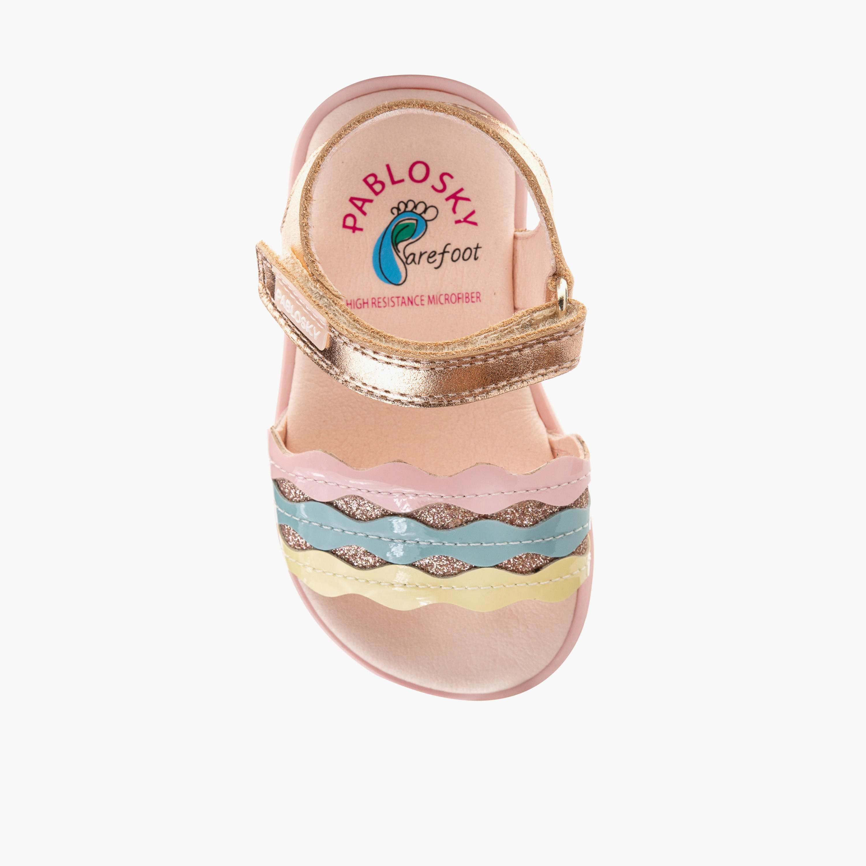 Pablosky Girls' Sandals with Hook and Loop Closure - 054230-baby-girls-shoes-sandals-image-4