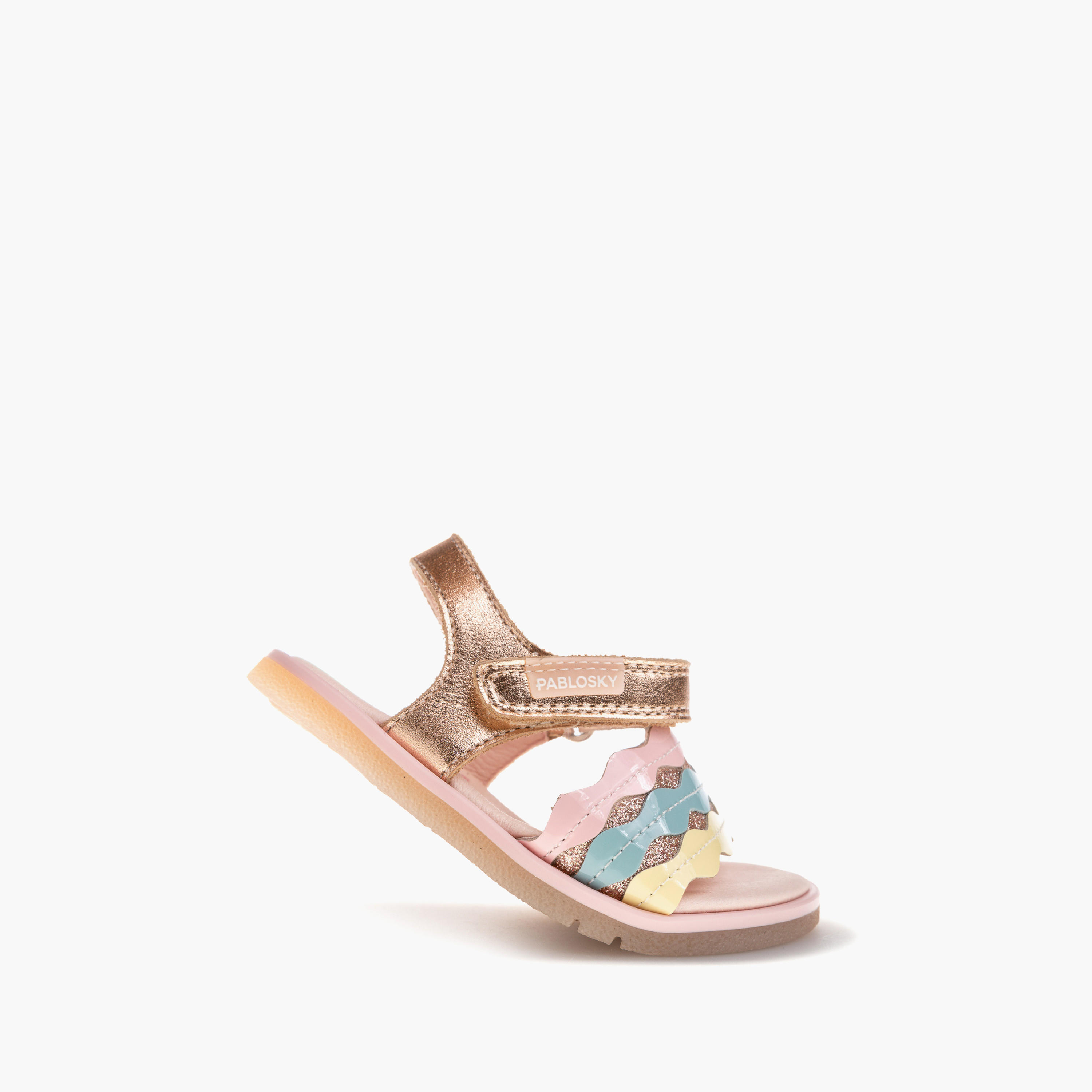 Pablosky Girls' Sandals with Hook and Loop Closure - 054230-baby-girls-shoes-sandals-image-5
