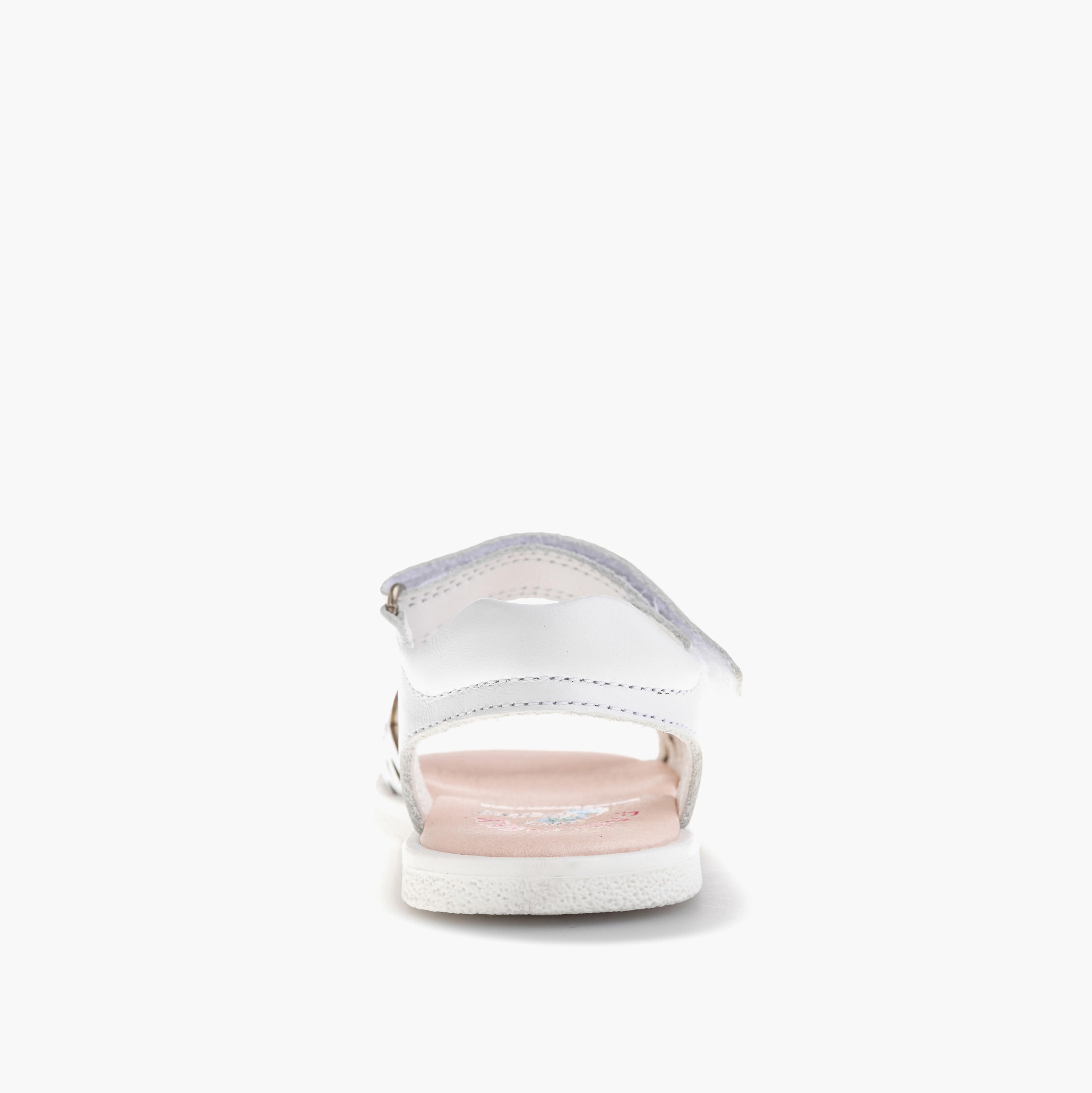 Pablosky Girls' Flower Accent Sandals with Hook and Loop Closure-baby-girls-shoes-sandals-image-3