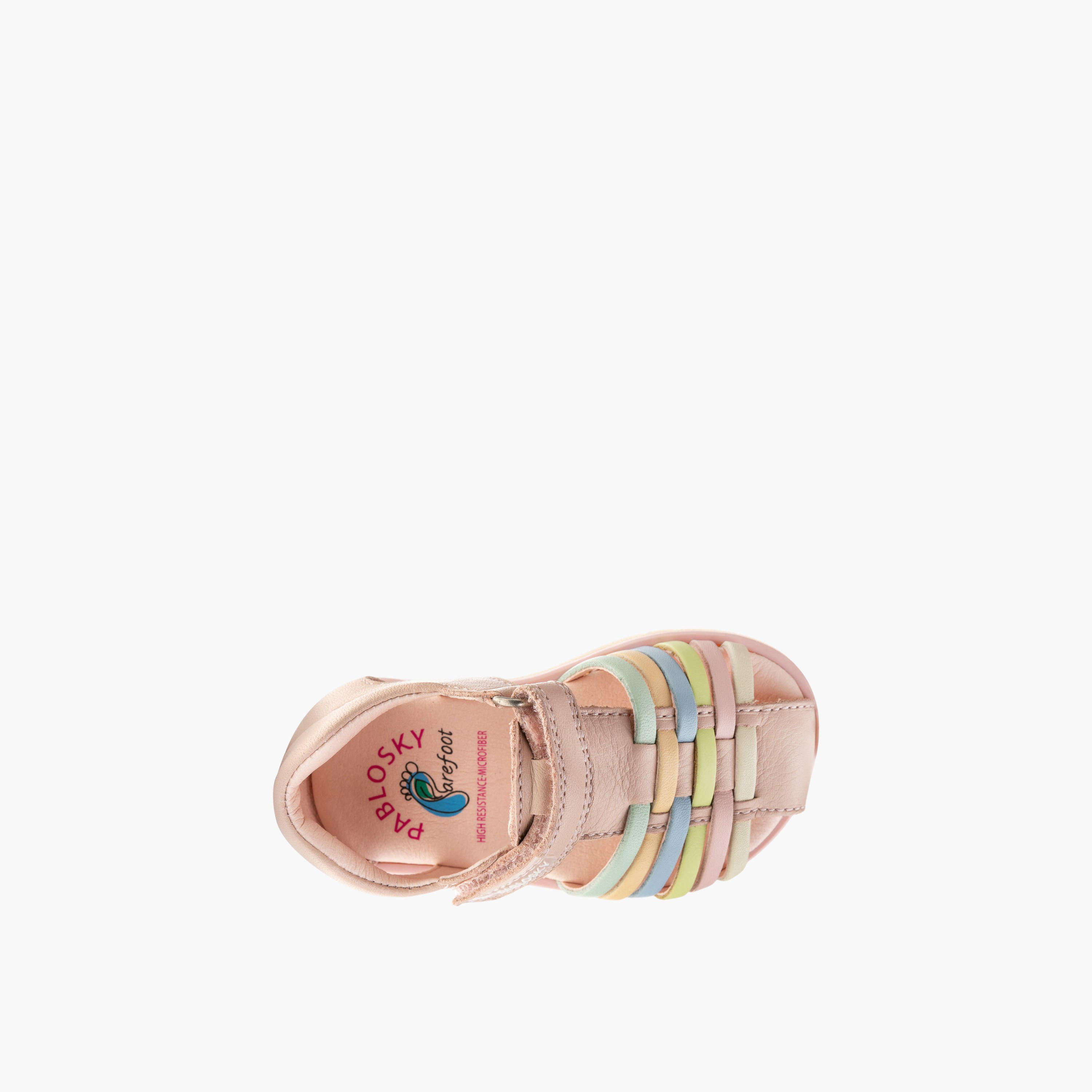 Pablosky Girls' Strap Sandals with Hook and Loop Closure-baby-girls-shoes-sandals-image-4