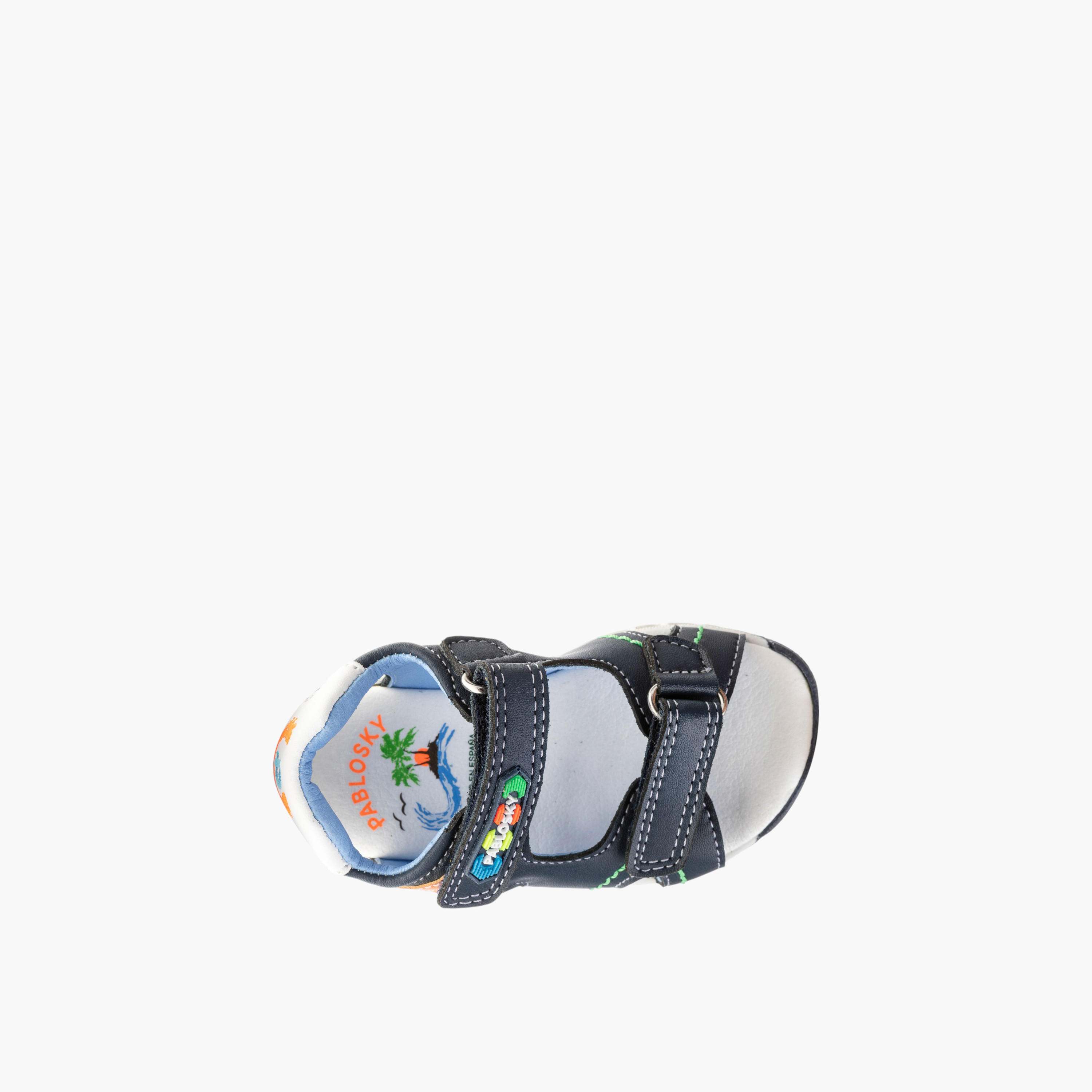 Pablosky Boys' Strap Sandals with Hook and Loop Closure-baby-boys-shoes-sandals-image-4