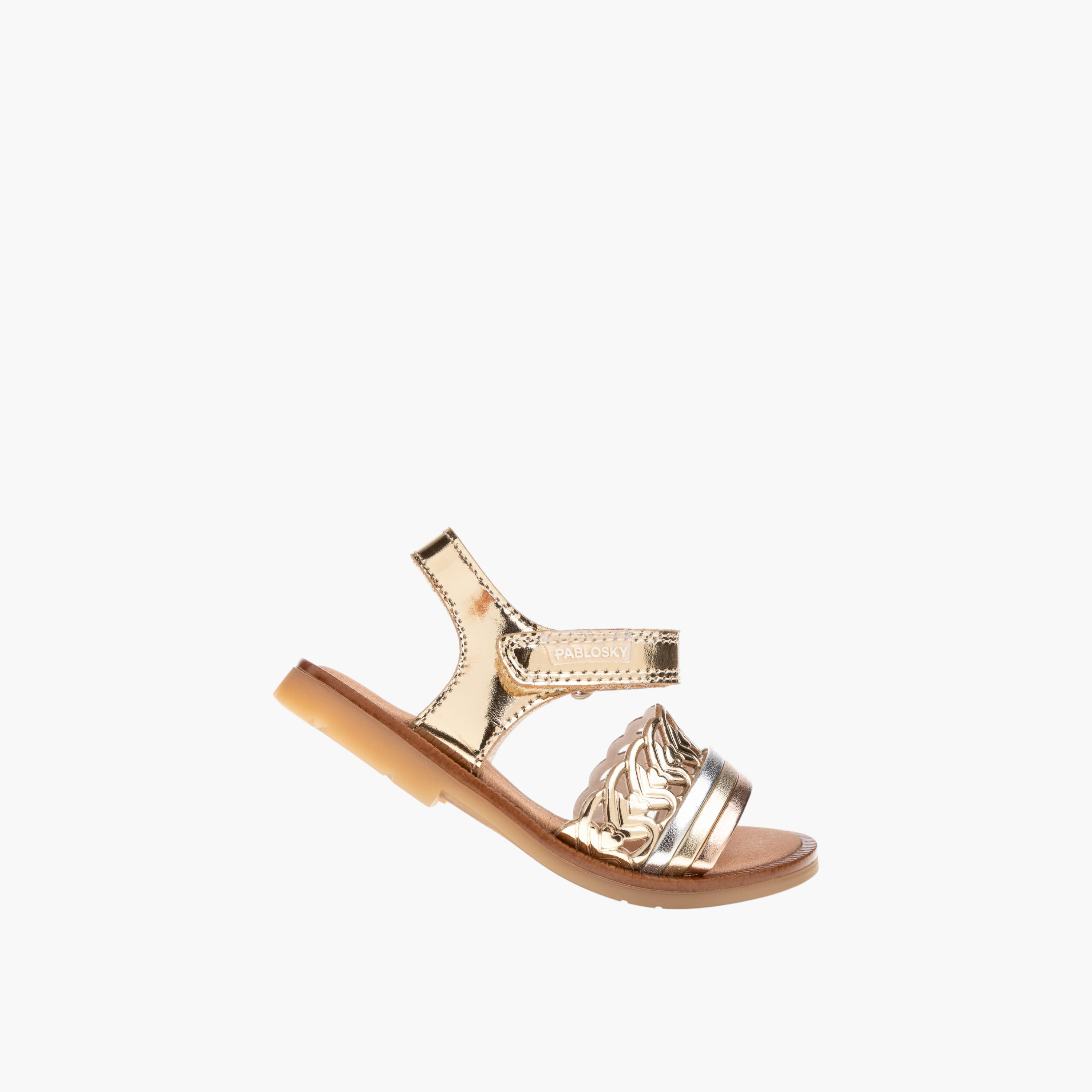 Pablosky Girls' Strap Sandals with Hook and Loop Closure-baby-girls-shoes-sandals-image-5