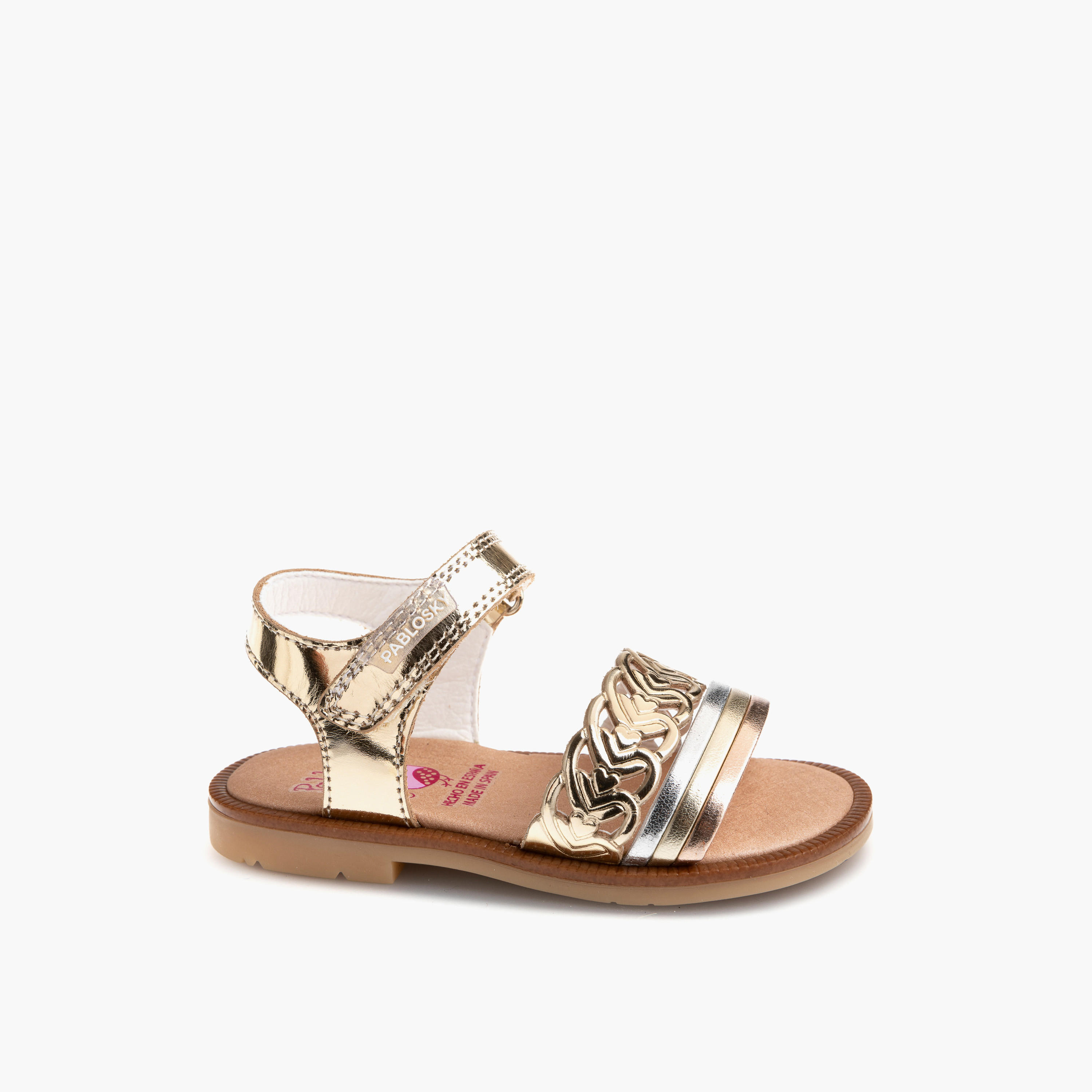 Pablosky Girls' Sandals with Hook and Loop Closure - 056386-baby-girls-shoes-sandals-image-1
