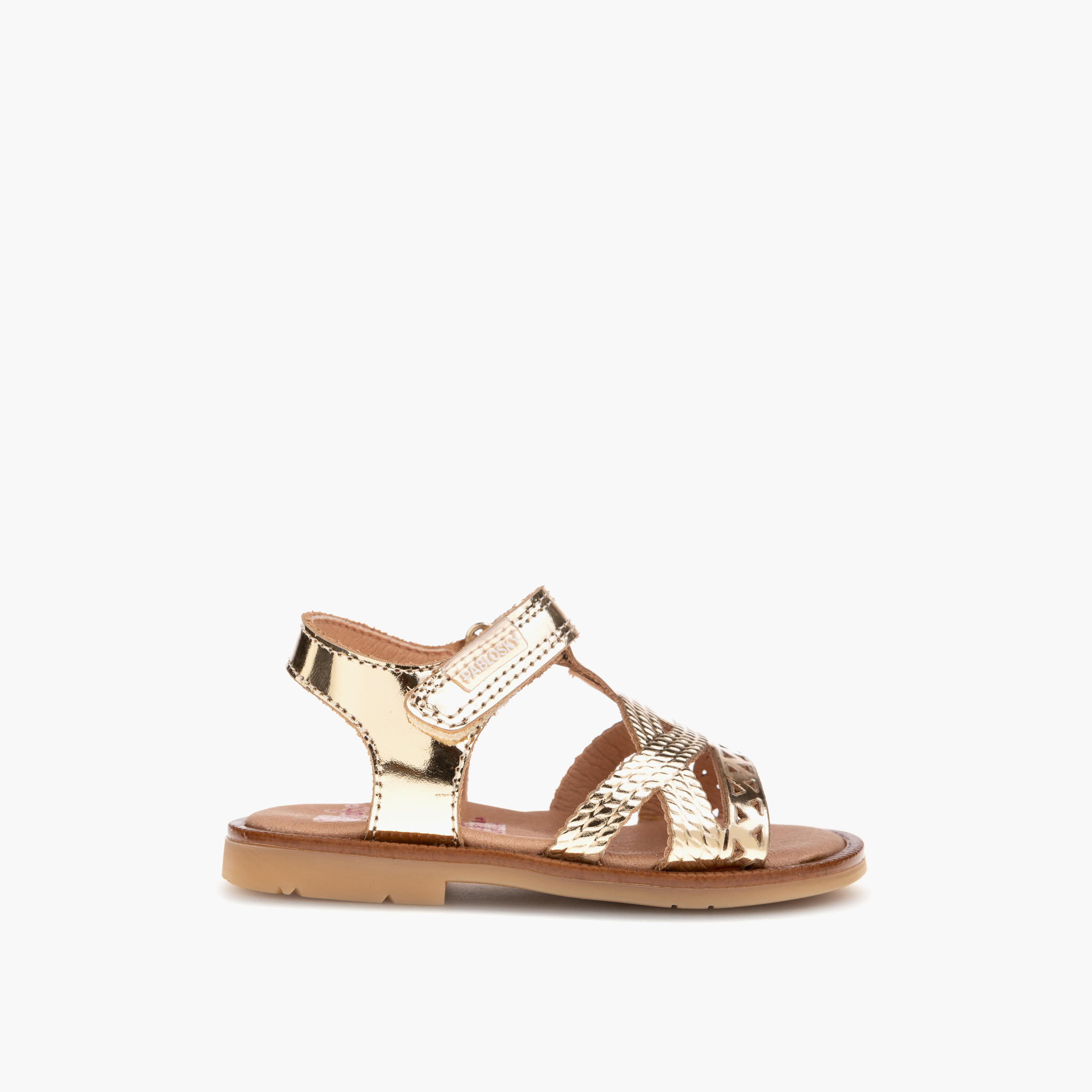 Pablosky Girls' Strap Sandals with Hook and Loop Closure-baby-girls-shoes-sandals-image-2