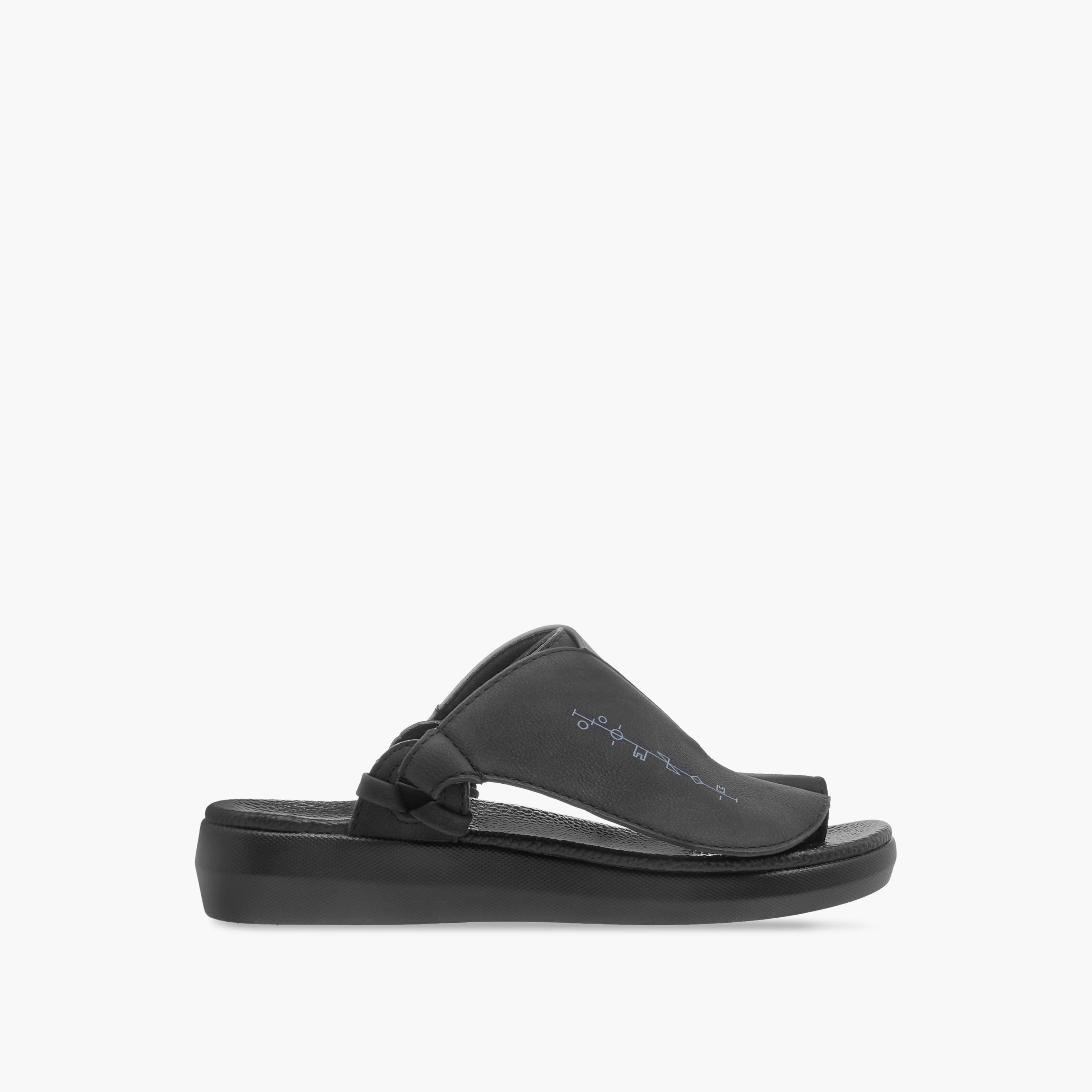 Al Waha Embroidered Slip-On Arabic Sandals with Toe Loop Detail-boys-shoes-sandals-image-2
