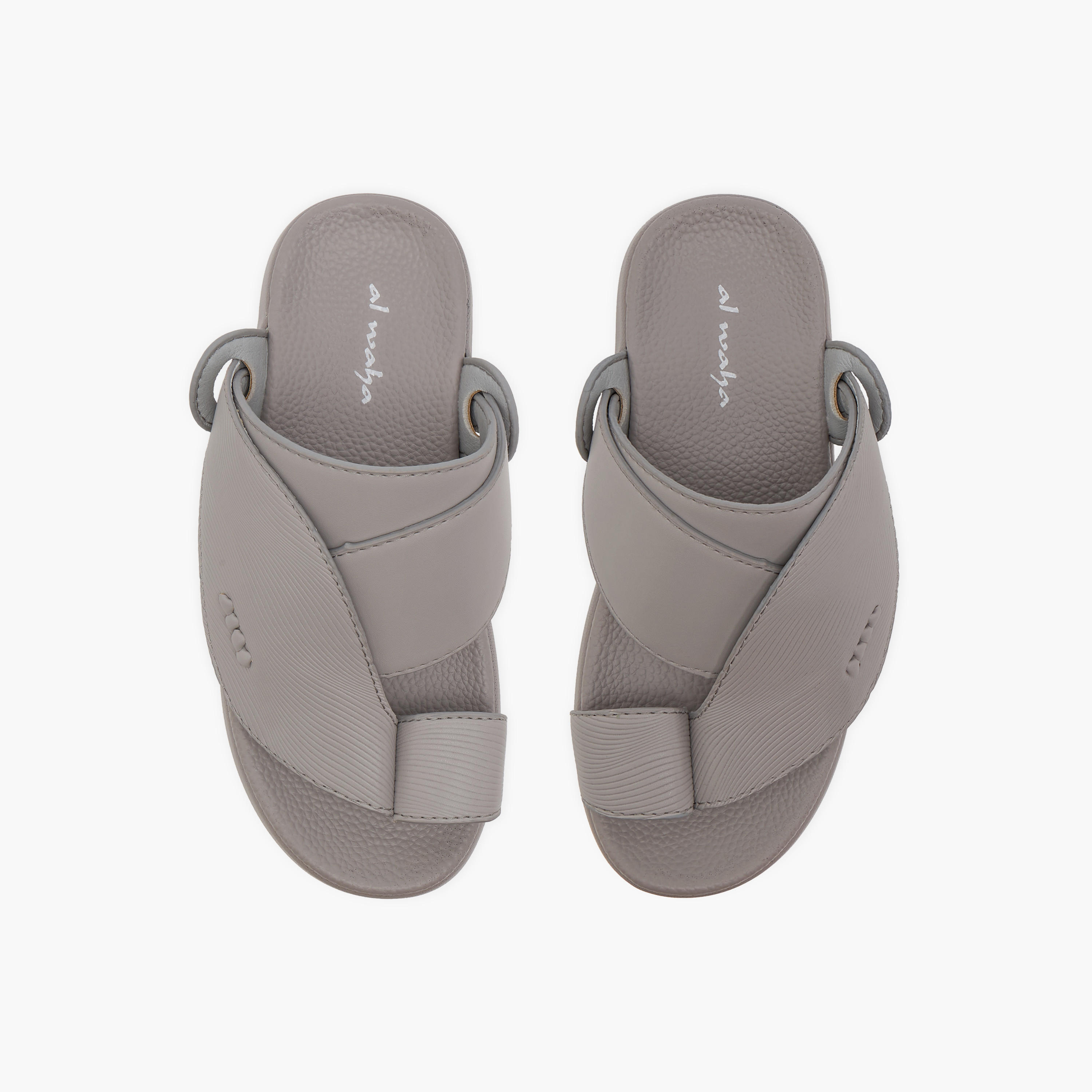 Al Waha Textured Slip-On Arabic Sandals with Toe Loop Detail-boys-shoes-sandals-image-1
