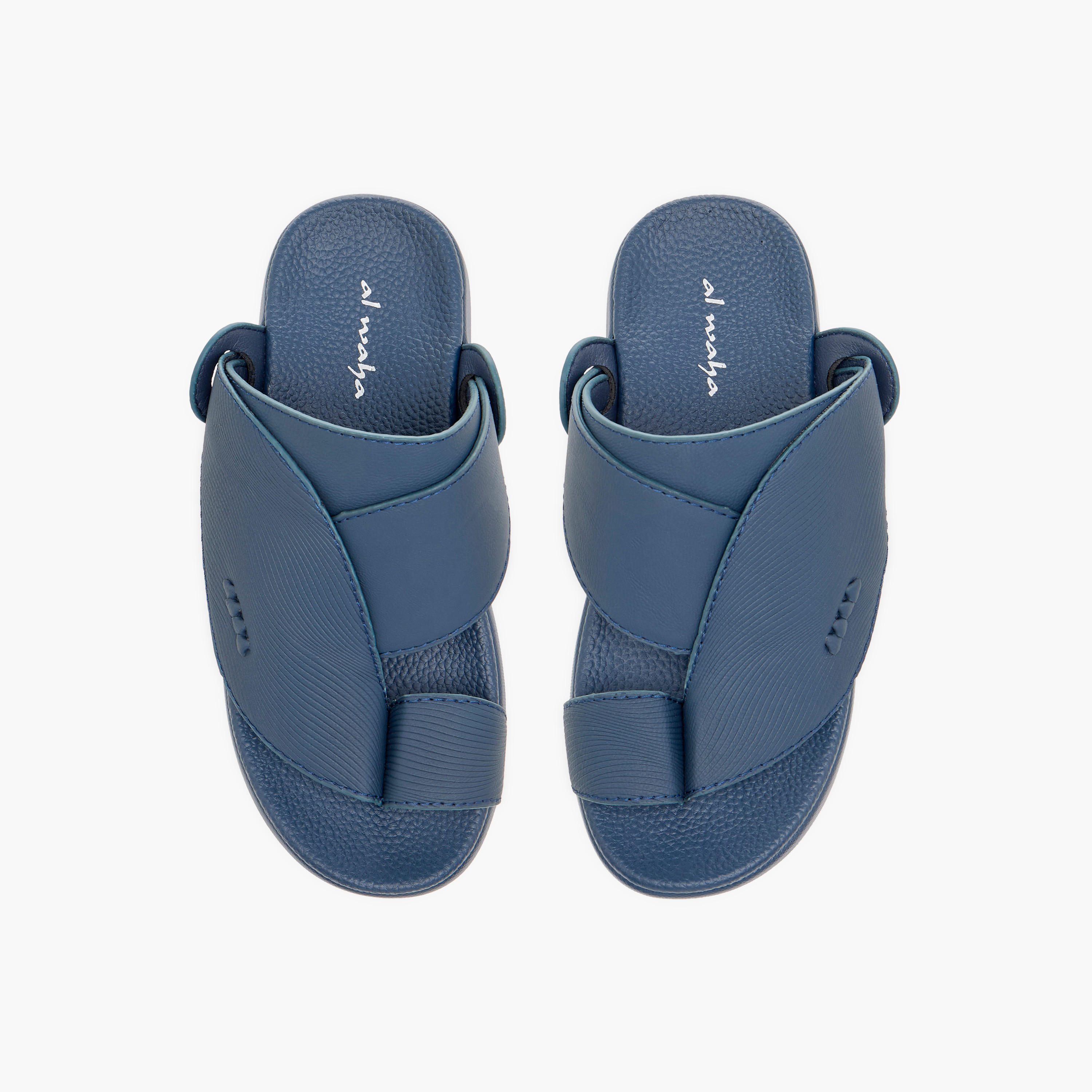 Al Waha Textured Slip-On Arabic Sandals with Toe Loop Detail-boys-shoes-sandals-image-1