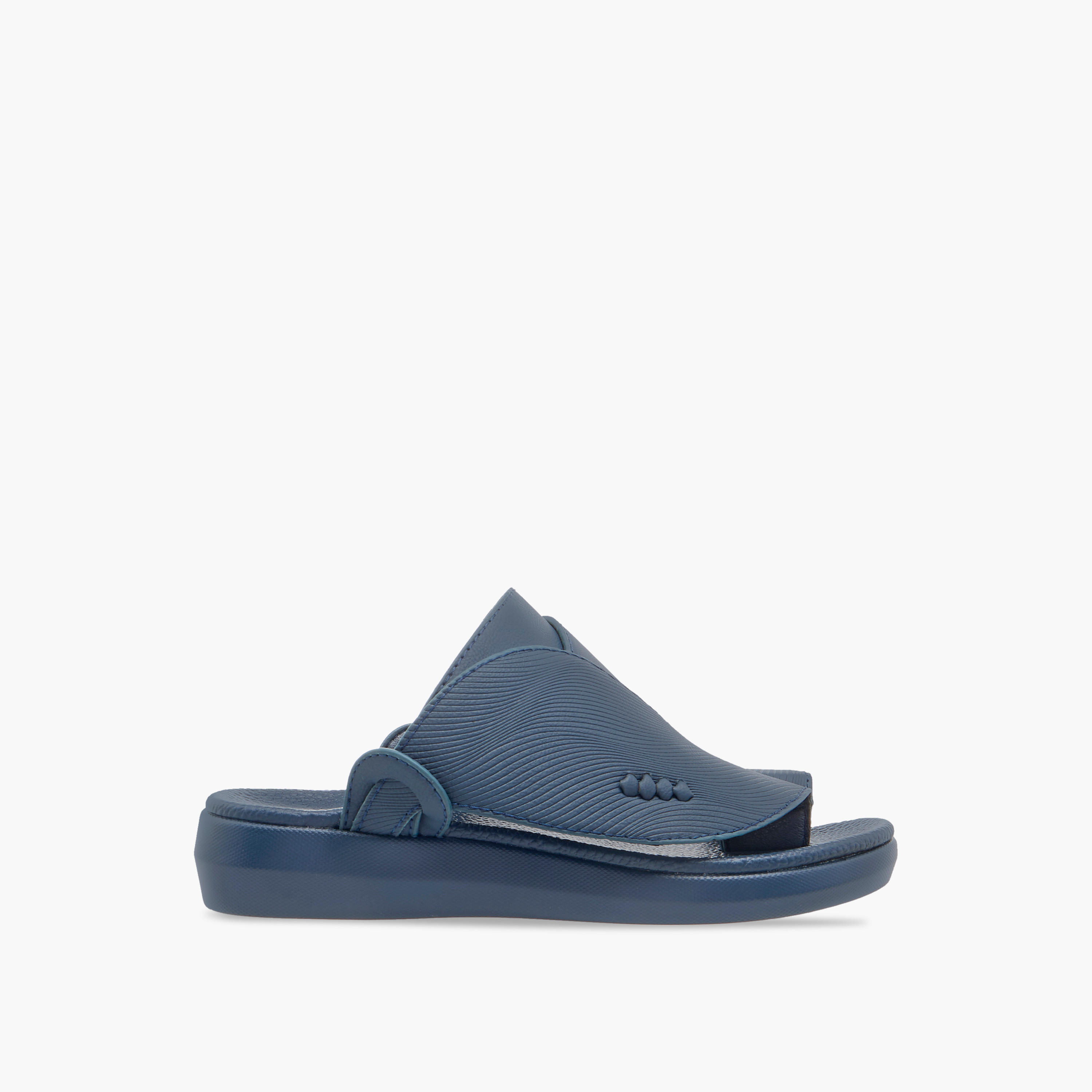 Al Waha Textured Slip-On Arabic Sandals with Toe Loop Detail-boys-shoes-sandals-image-2