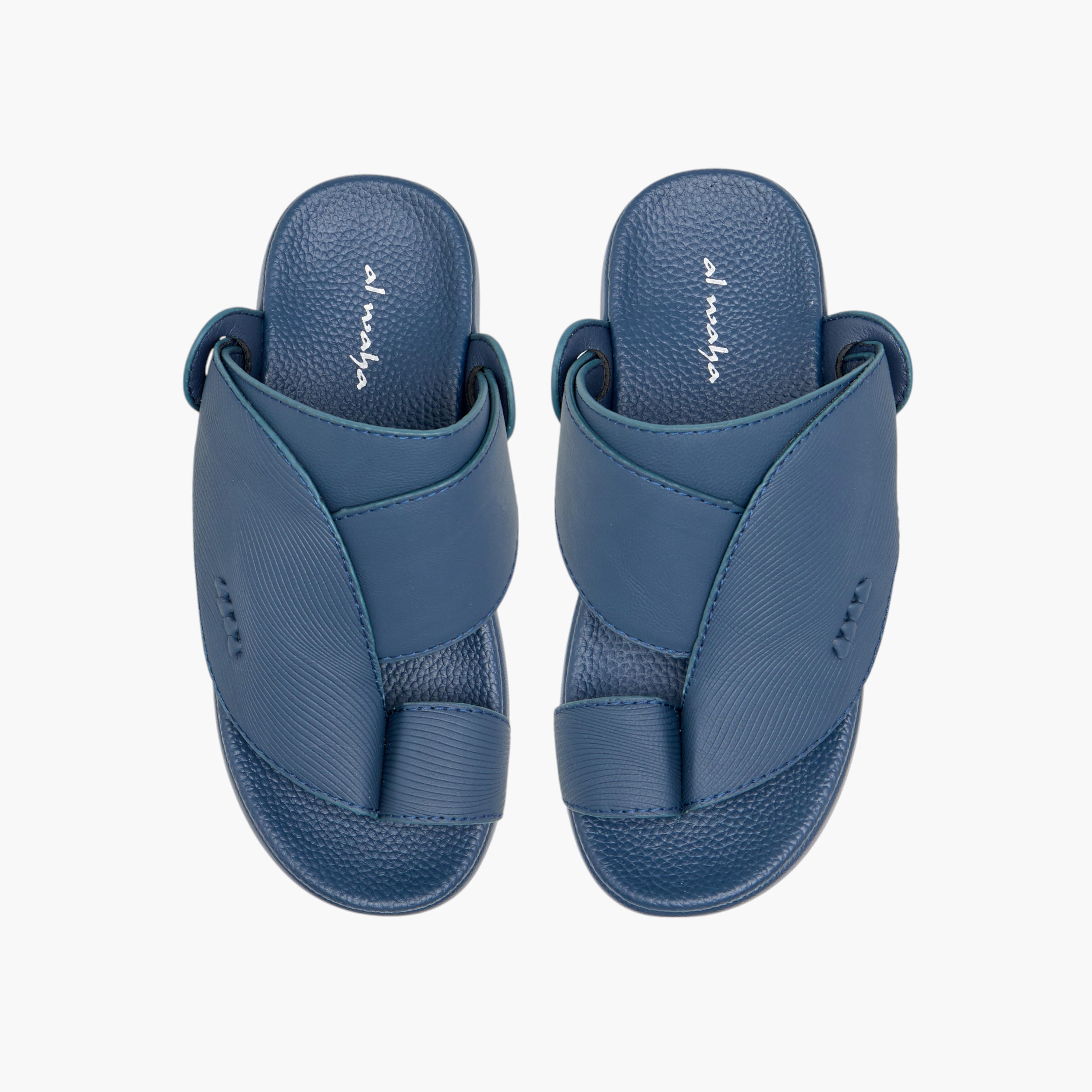 Al Waha Textured Slip-On Arabic Sandals with Toe Loop Detail-boys-shoes-sandals-image-1