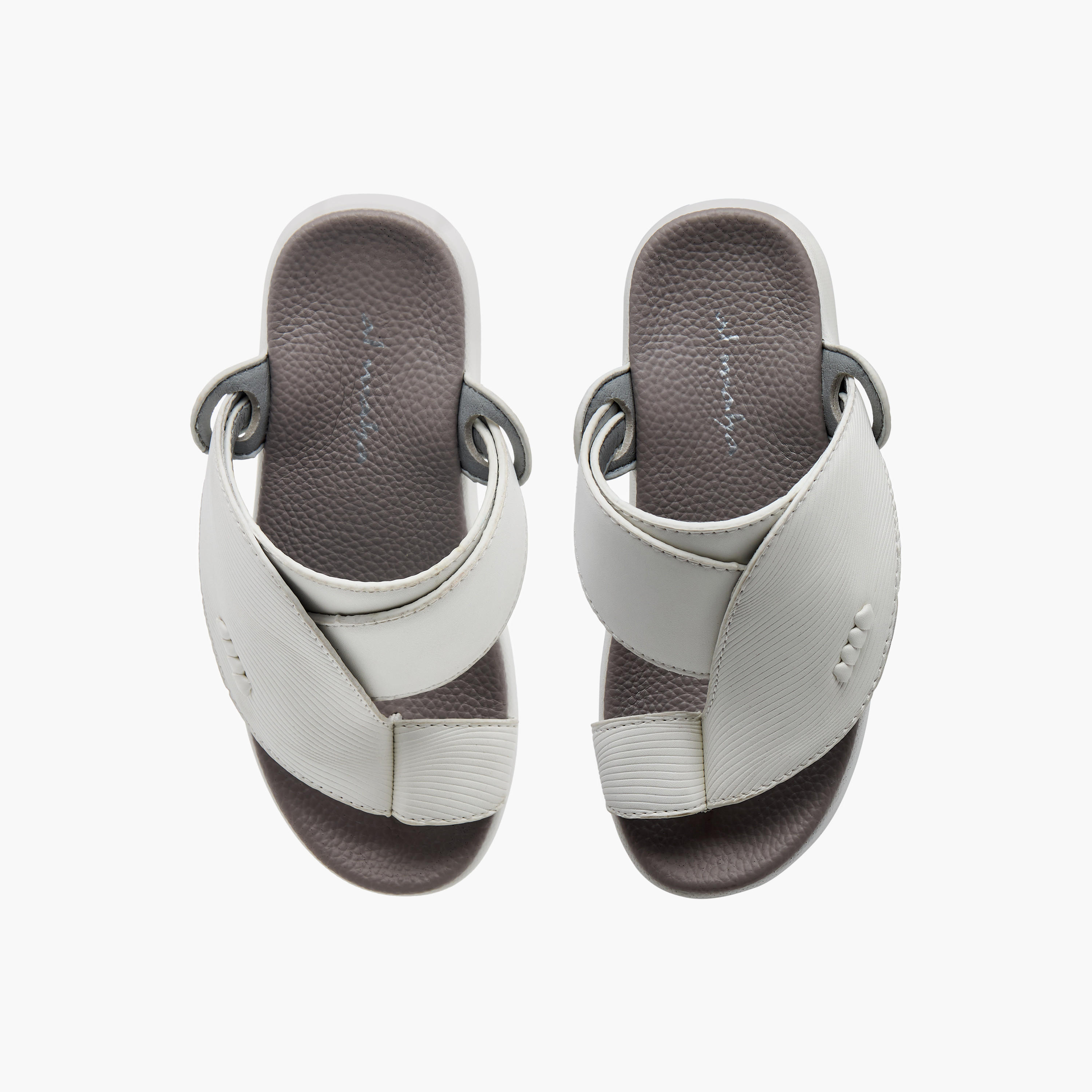 Al Waha Textured Slip-On Arabic Sandals with Toe Loop Detail-boys-shoes-sandals-image-1