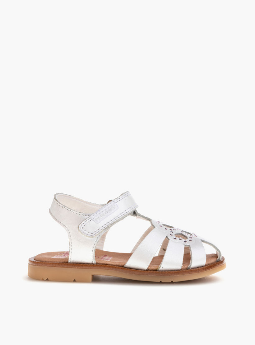 Pablosky Girls' Embellished Cutout Detail Sandals with Hook and Loop Closure-baby-girls-shoes-sandals-image-2