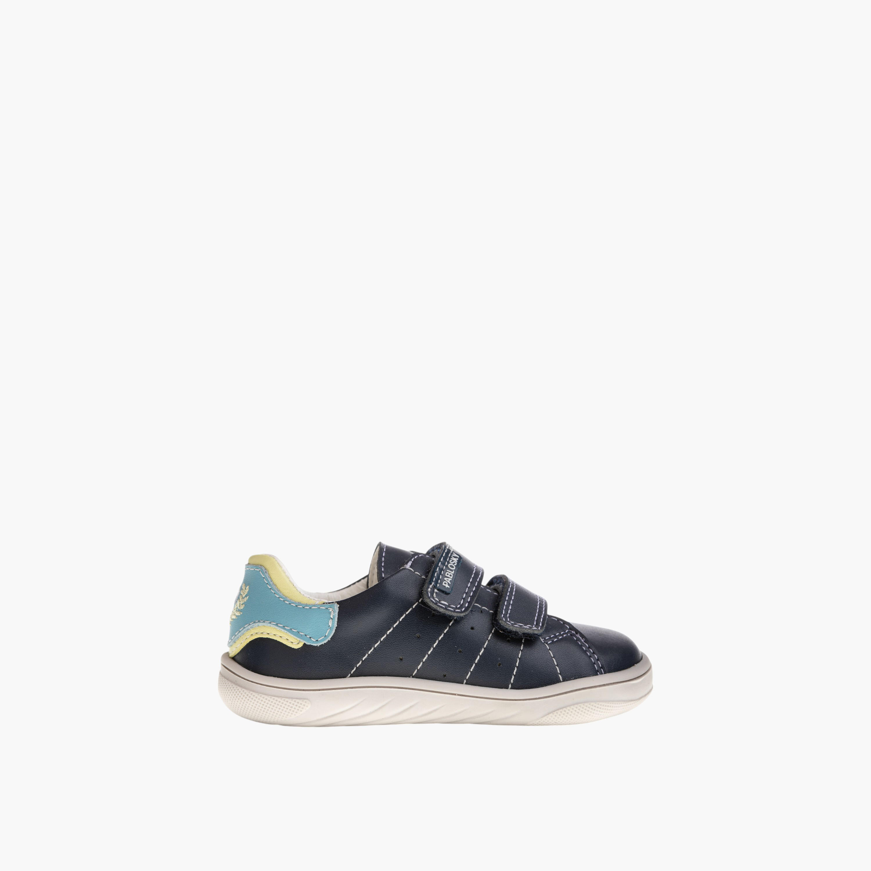 Pablosky Boys' Textured Shoes with Hook & Loop Closure-baby-boys-shoes-closedshoes-image-2