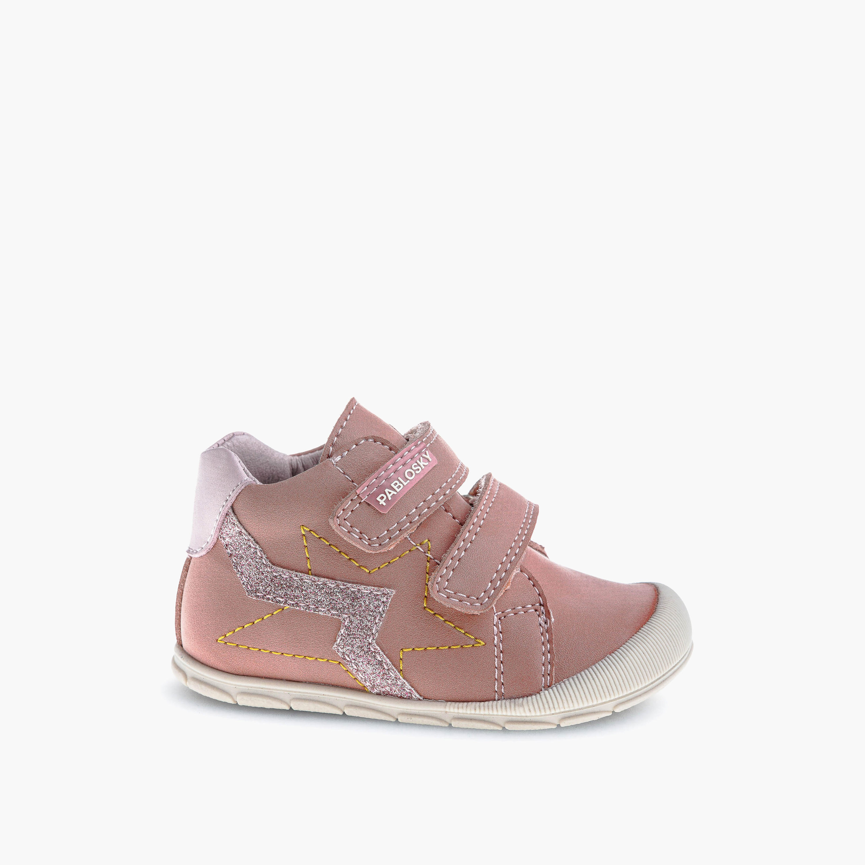 حذاء سنيكرز برقبة عالية وشريط إغلاق لاصق للبنات من بابلوسكي - 059574-baby-girls-shoes-closedshoes-image-1