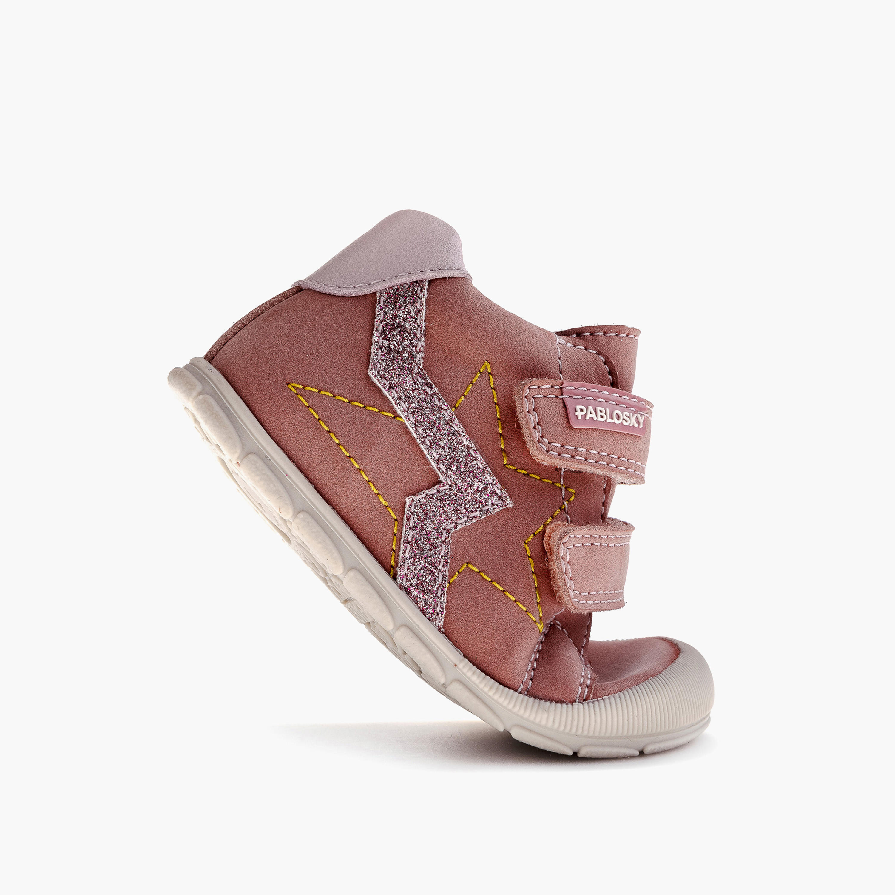 حذاء سنيكرز برقبة عالية وشريط إغلاق لاصق للبنات من بابلوسكي - 059574-baby-girls-shoes-closedshoes-image-5