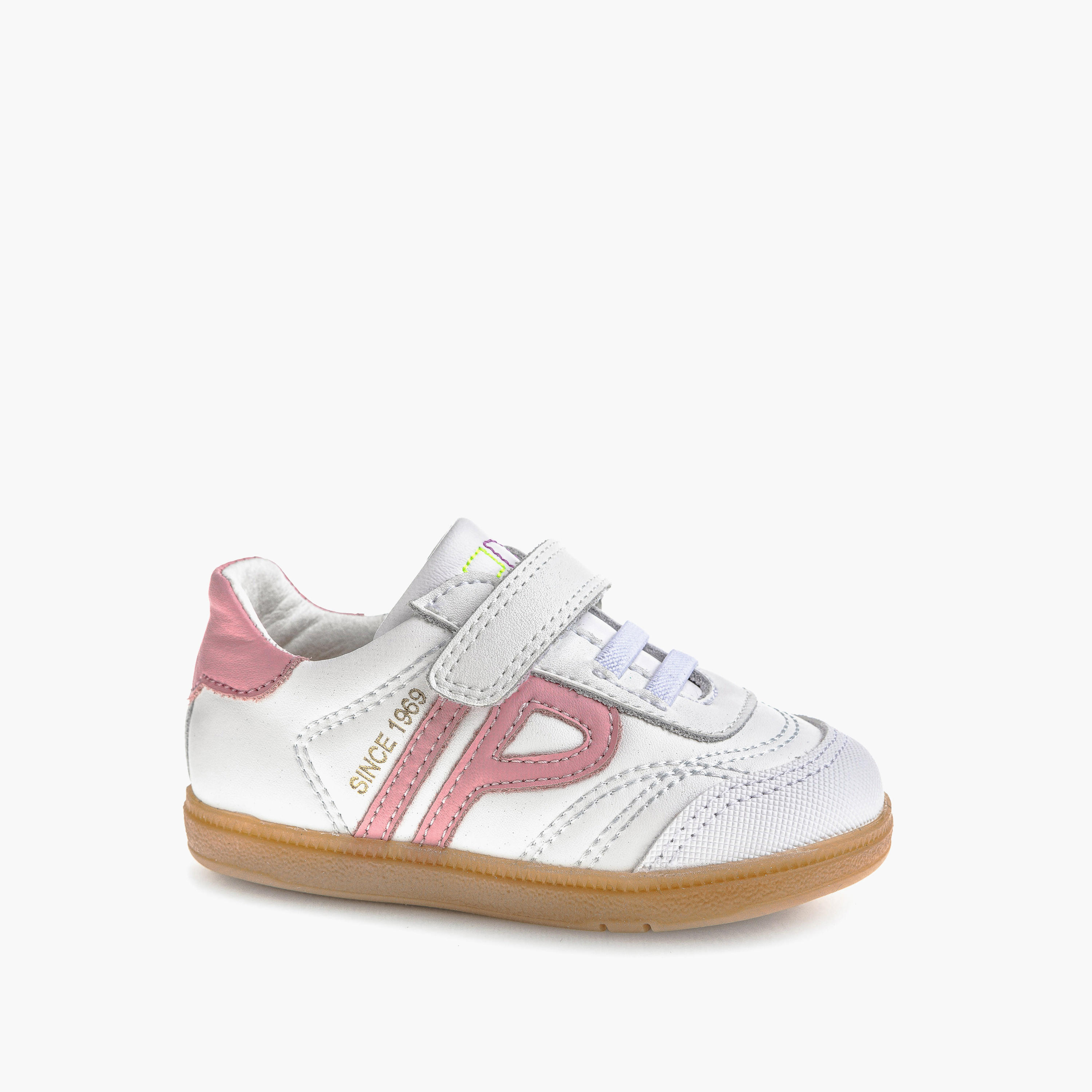 Pablosky Girls' Panelled Sneakers with Hook and Loop Closure-baby-girls-shoes-closedshoes-image-1