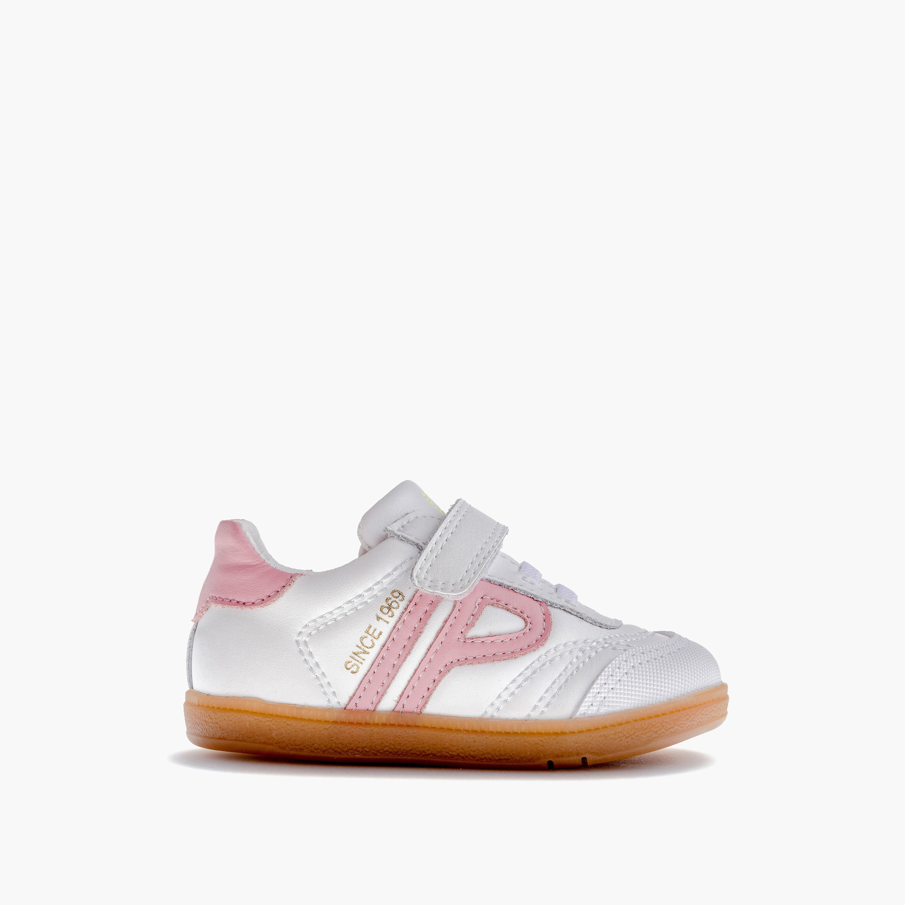 Pablosky Girls' Panelled Sneakers with Hook and Loop Closure-baby-girls-shoes-closedshoes-image-2