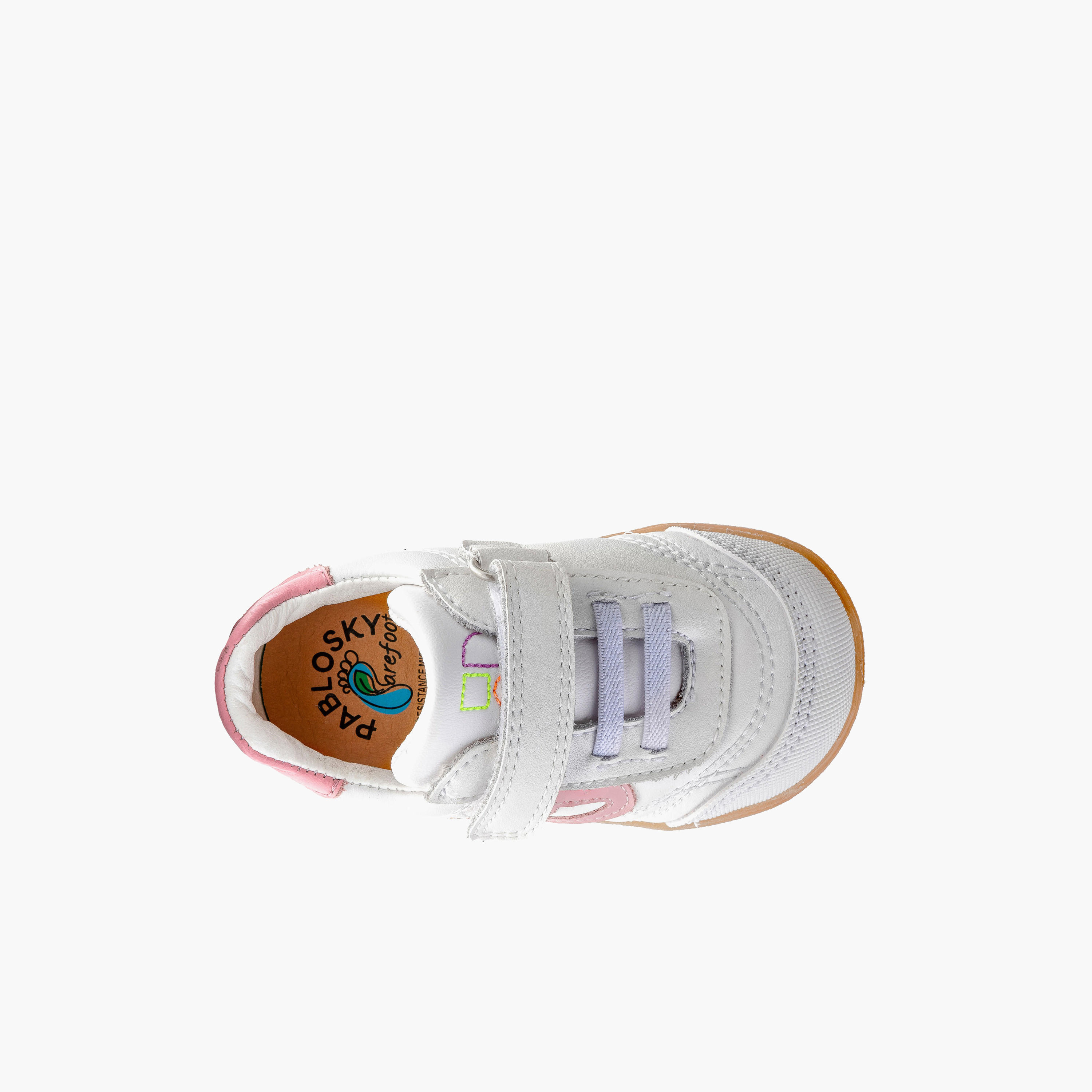 Pablosky Girls' Panelled Sneakers with Hook and Loop Closure-baby-girls-shoes-closedshoes-image-4
