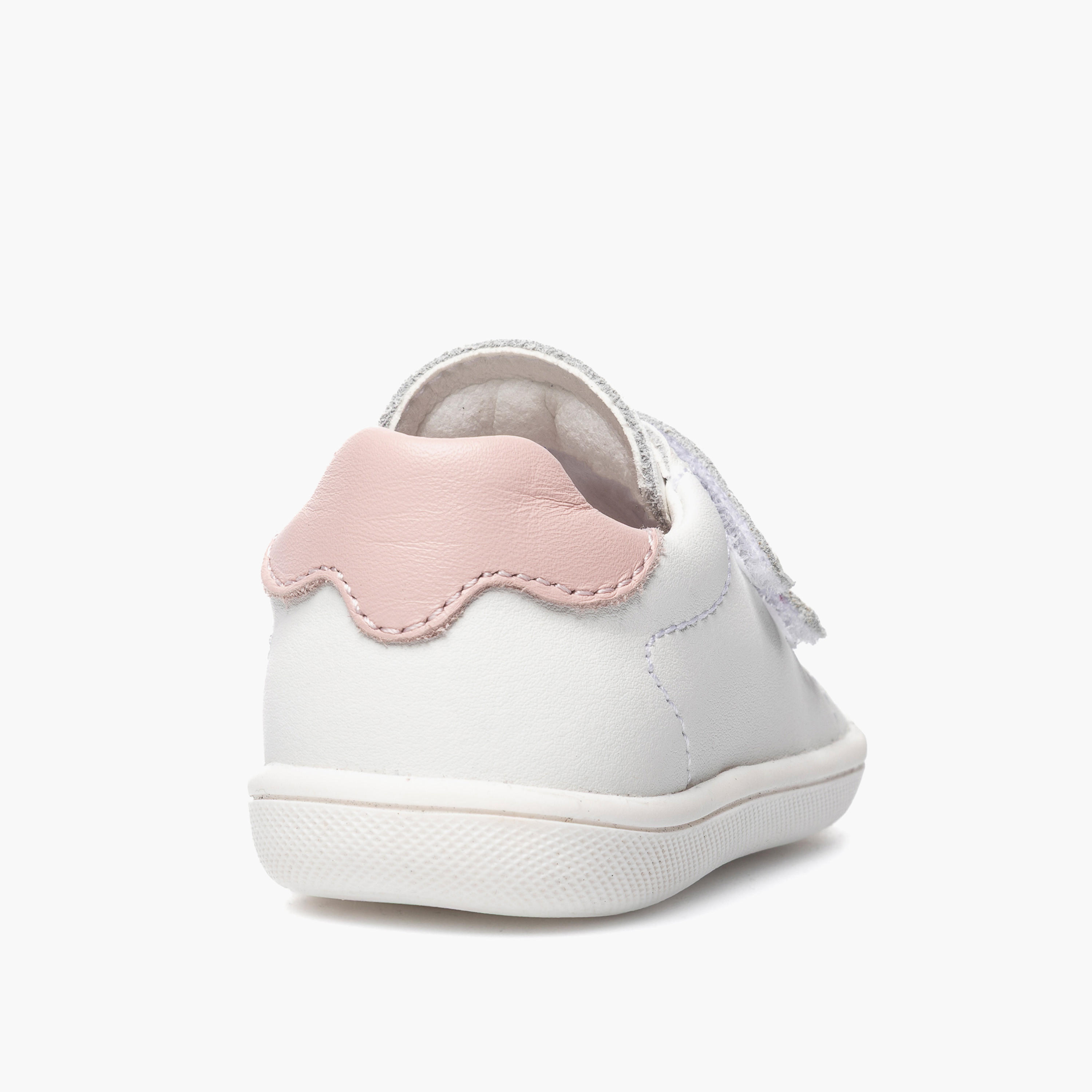 Pablosky Leather Ankle Sneakers with Hook & Loop Closure-baby-girls-shoes-closedshoes-image-3