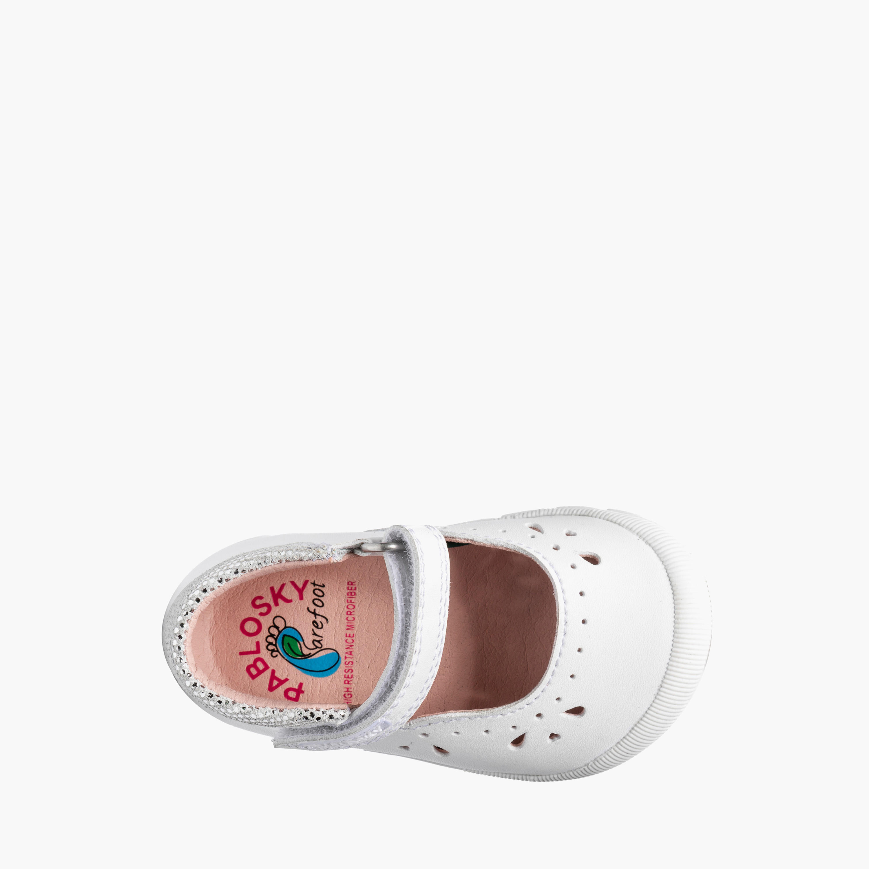 Pablosky Sneakers with Hook & Loop Closure, Perforated Detail-baby-girls-shoes-closedshoes-image-4