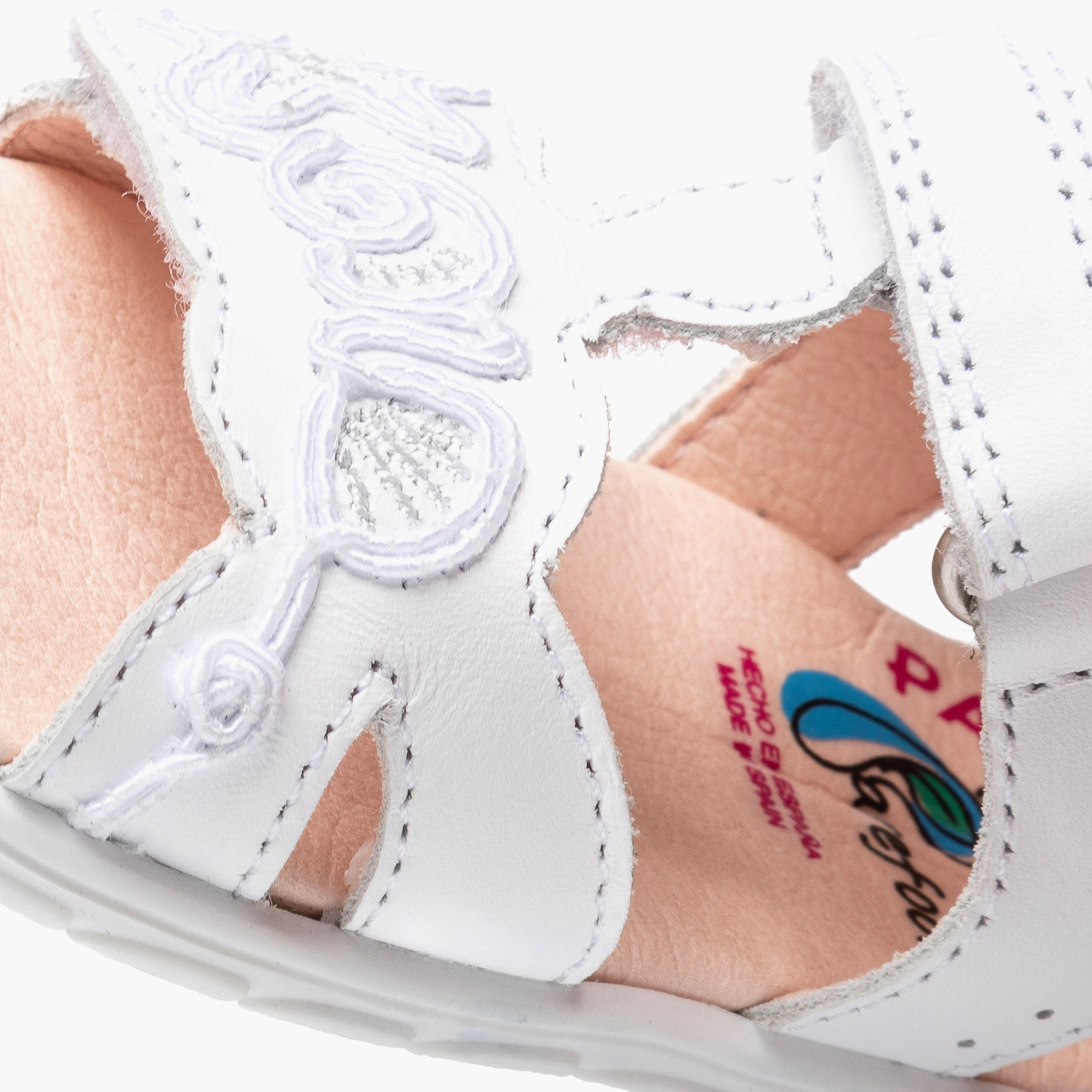 Pablosky Leather Strap Sandals with Hook & Loop Closure-baby-girls-shoes-sandals-image-7