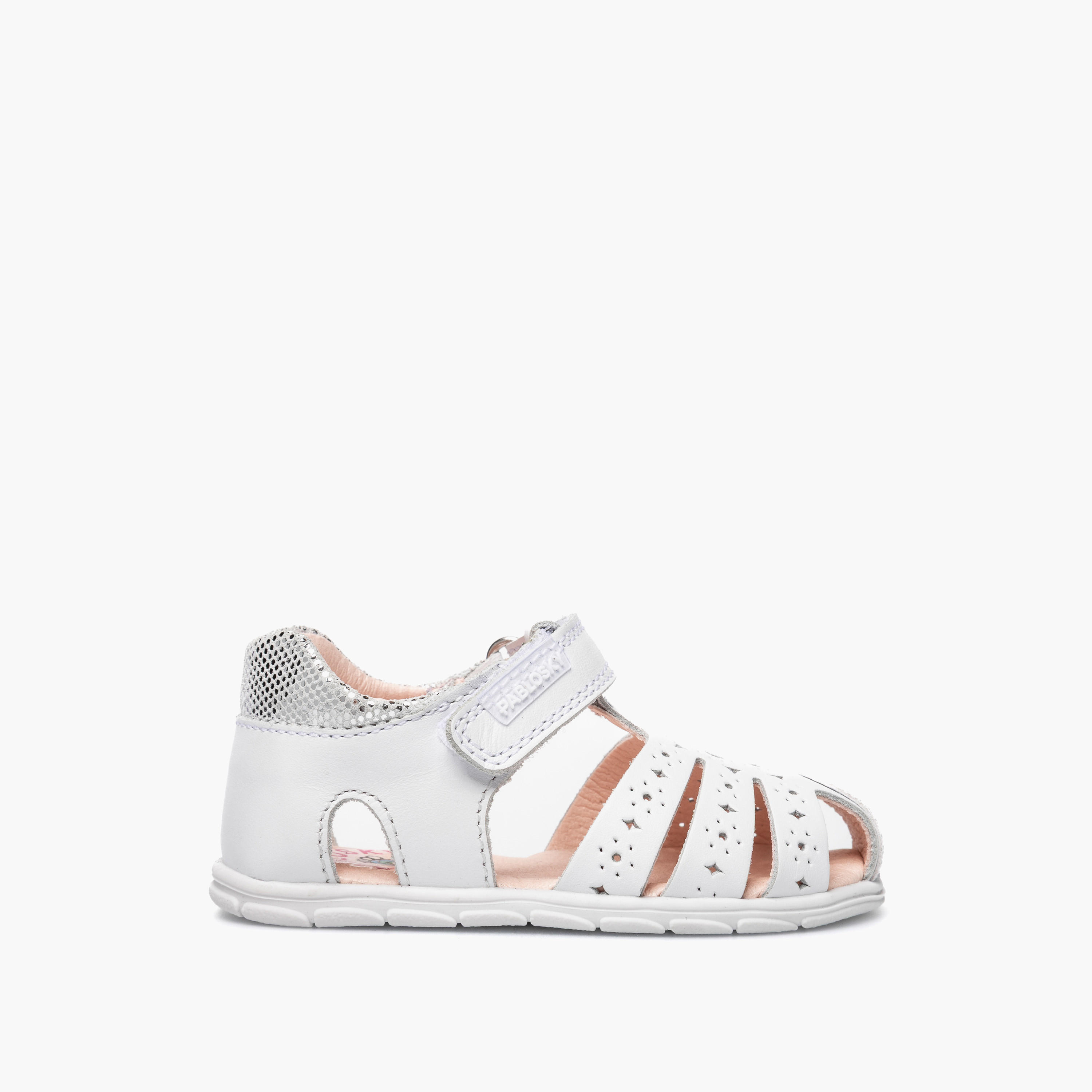 Pablosky Sandals with Hook & Loop Closure, Cutout Design-baby-girls-shoes-sandals-image-2