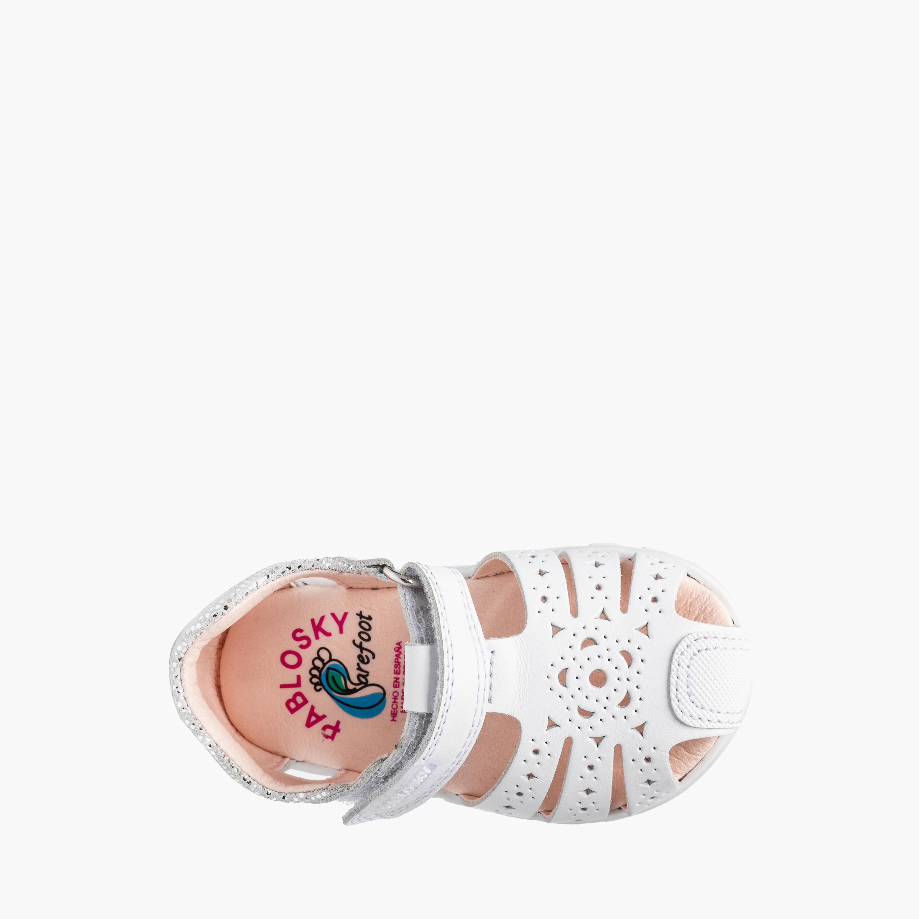 Pablosky Sandals with Hook & Loop Closure, Cutout Design-baby-girls-shoes-sandals-image-4