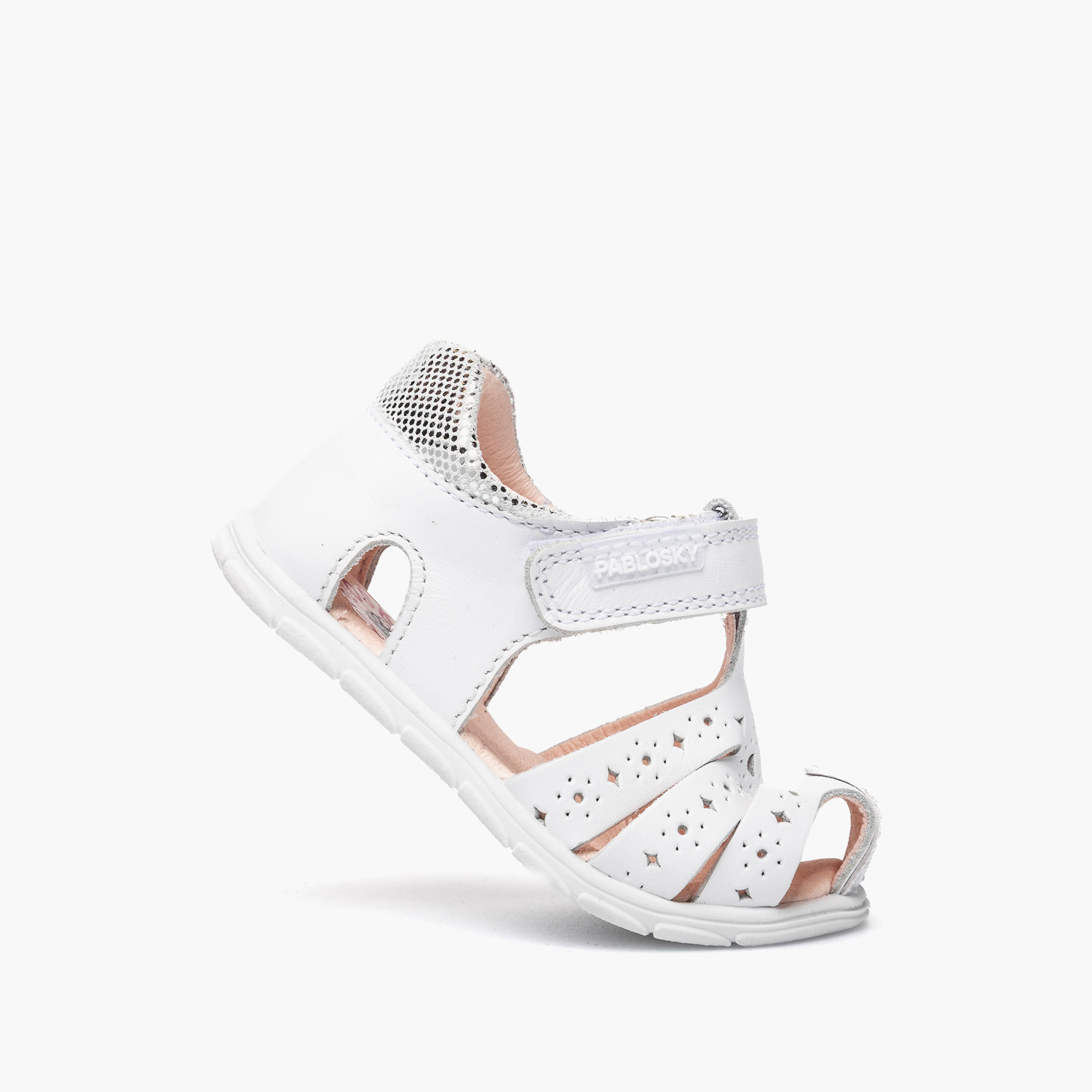 Pablosky Sandals with Hook & Loop Closure, Cutout Design-baby-girls-shoes-sandals-image-5