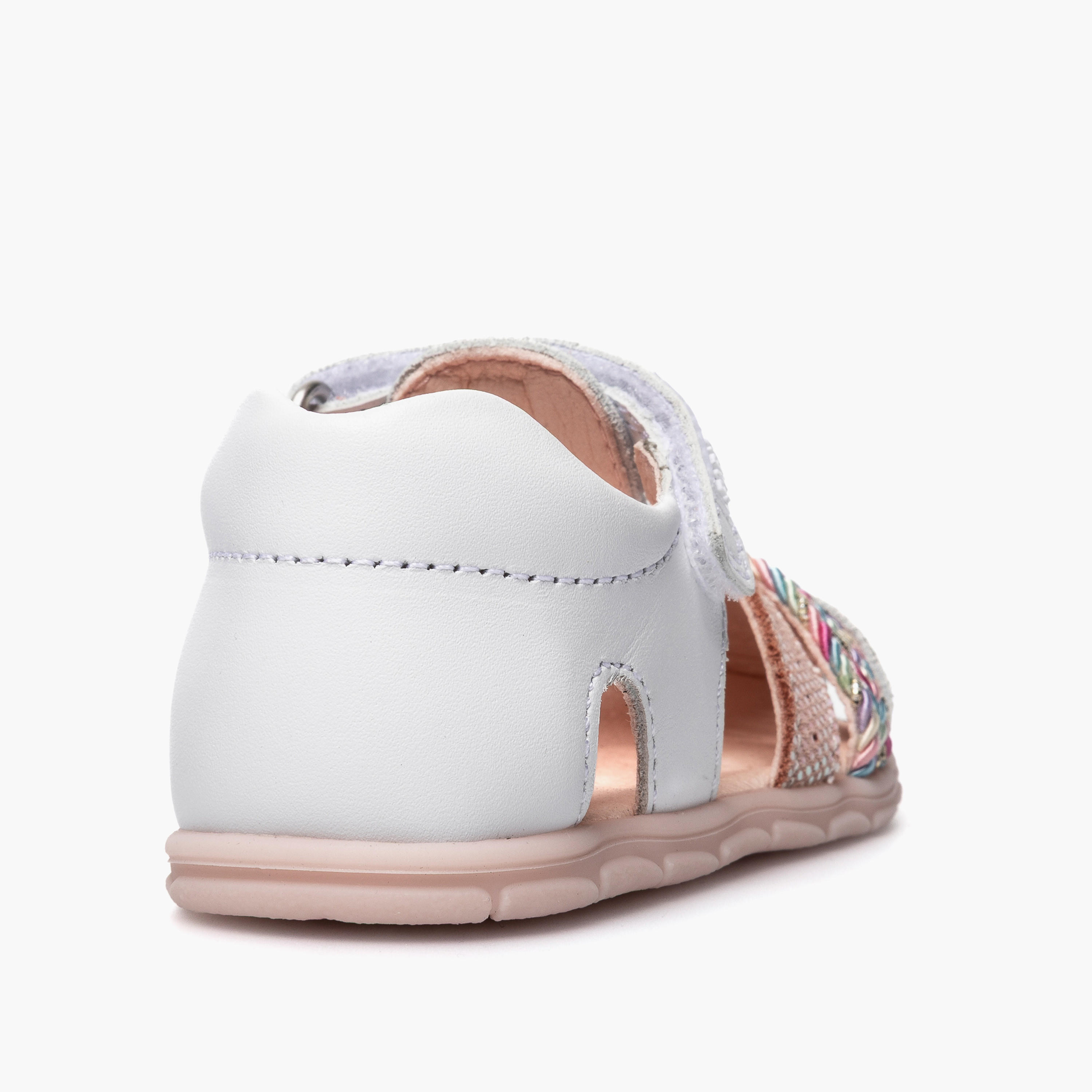 Pablosky Leather Comfort Sandals with Hook & Loop Closure-baby-girls-shoes-sandals-image-3