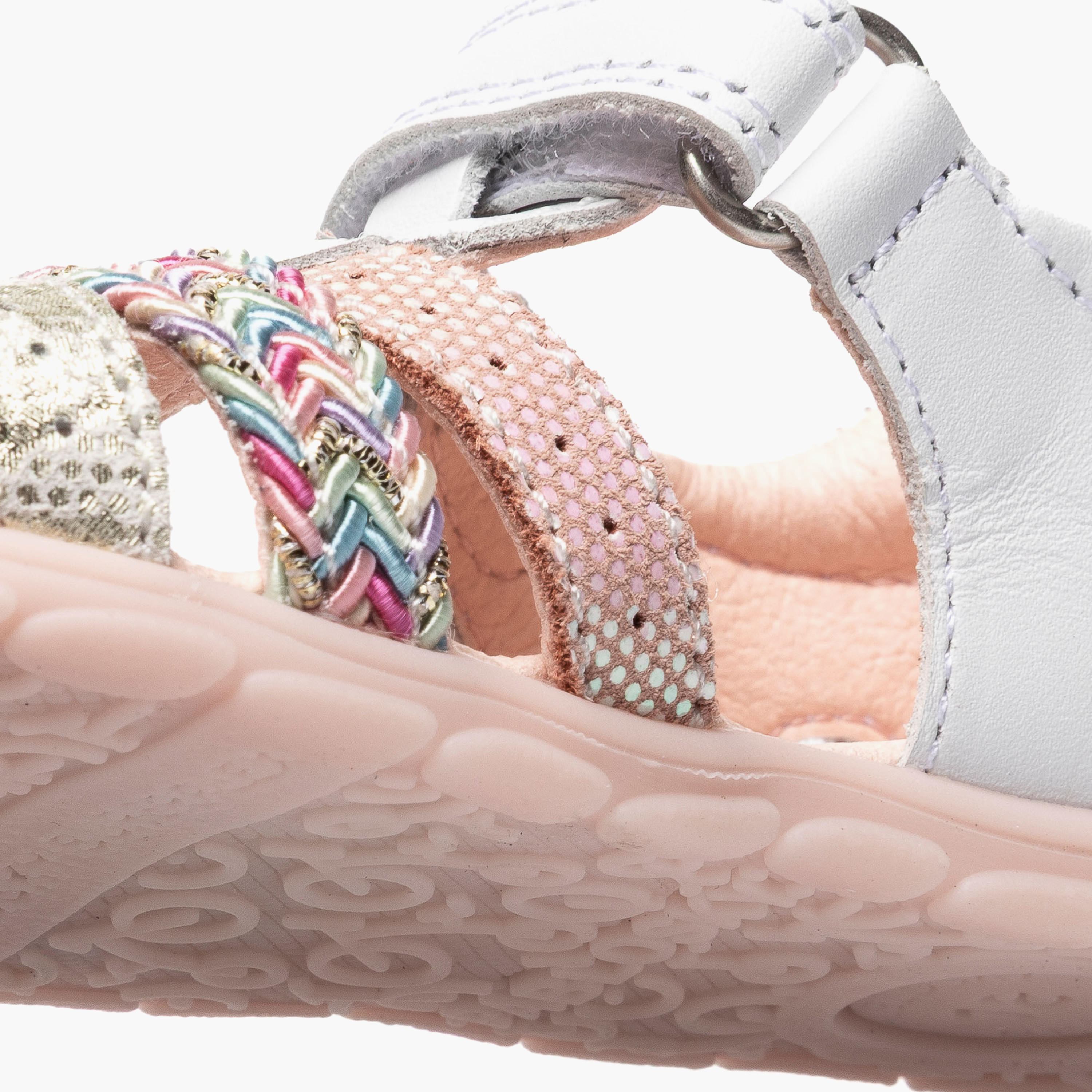 Pablosky Leather Comfort Sandals with Hook & Loop Closure-baby-girls-shoes-sandals-image-7