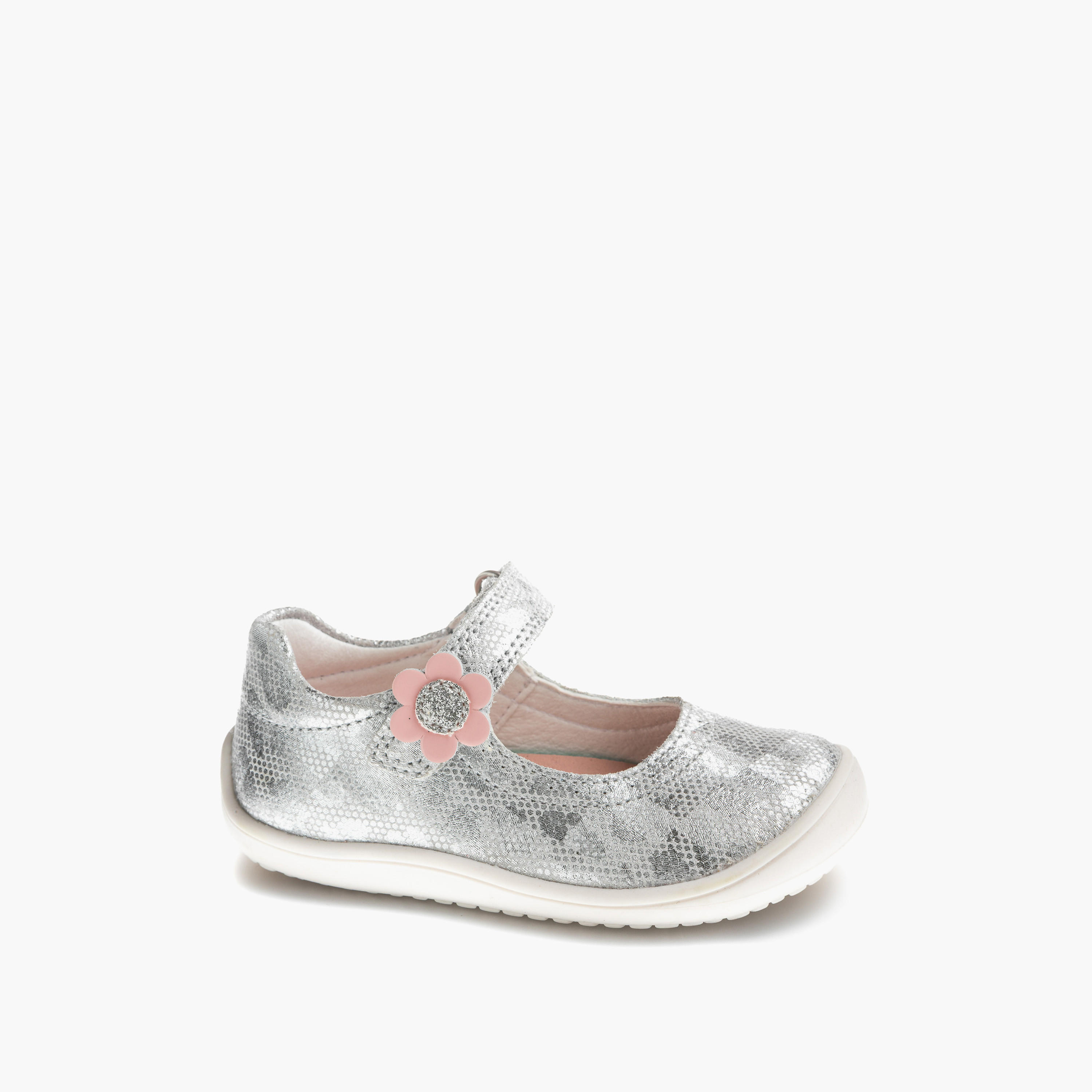 Pablosky Mary Jane Shoes with Hook & Loop Closure with Floral Applique-baby-girls-shoes-sandals-image-1