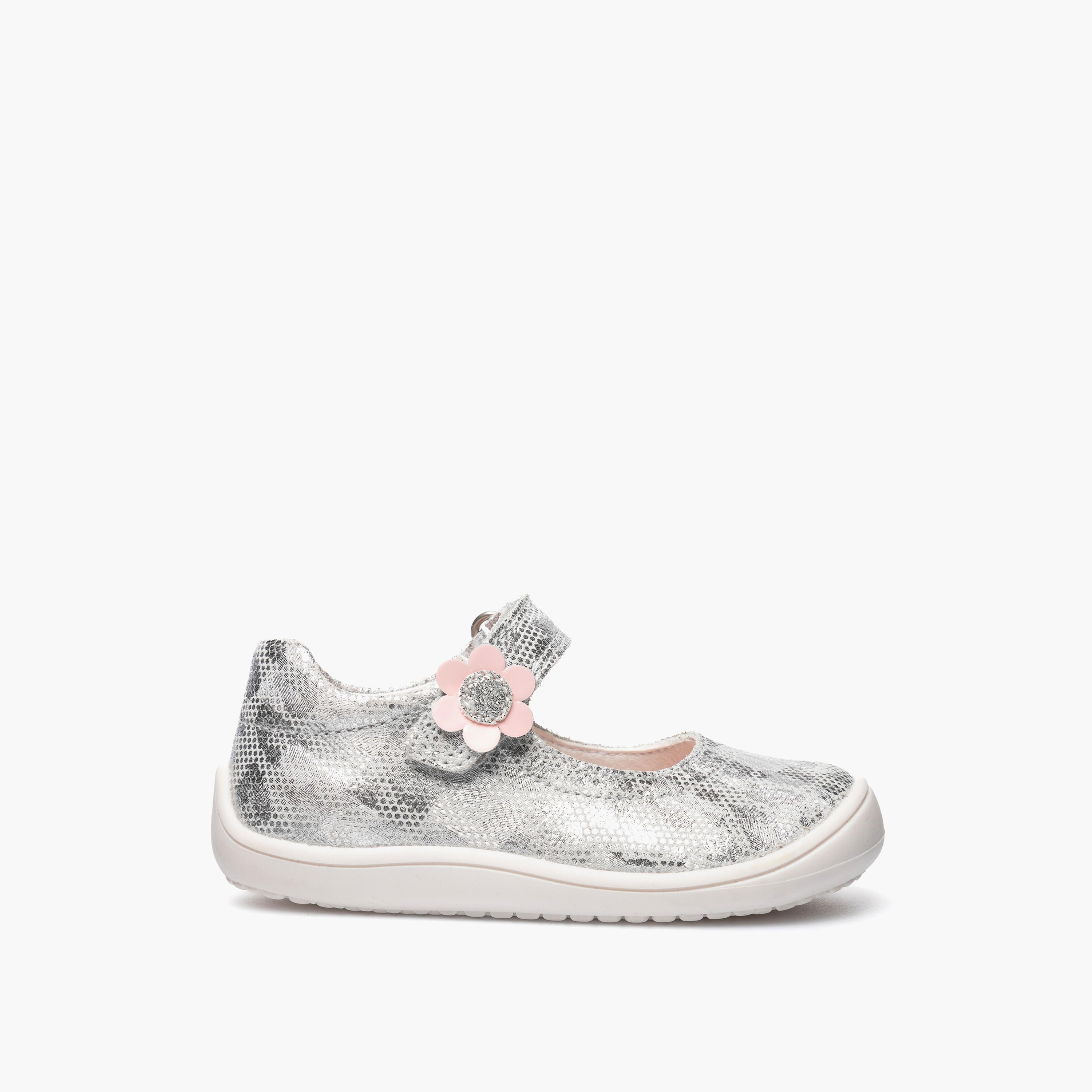 Pablosky Mary Jane Shoes with Hook & Loop Closure with Floral Applique-baby-girls-shoes-sandals-image-2
