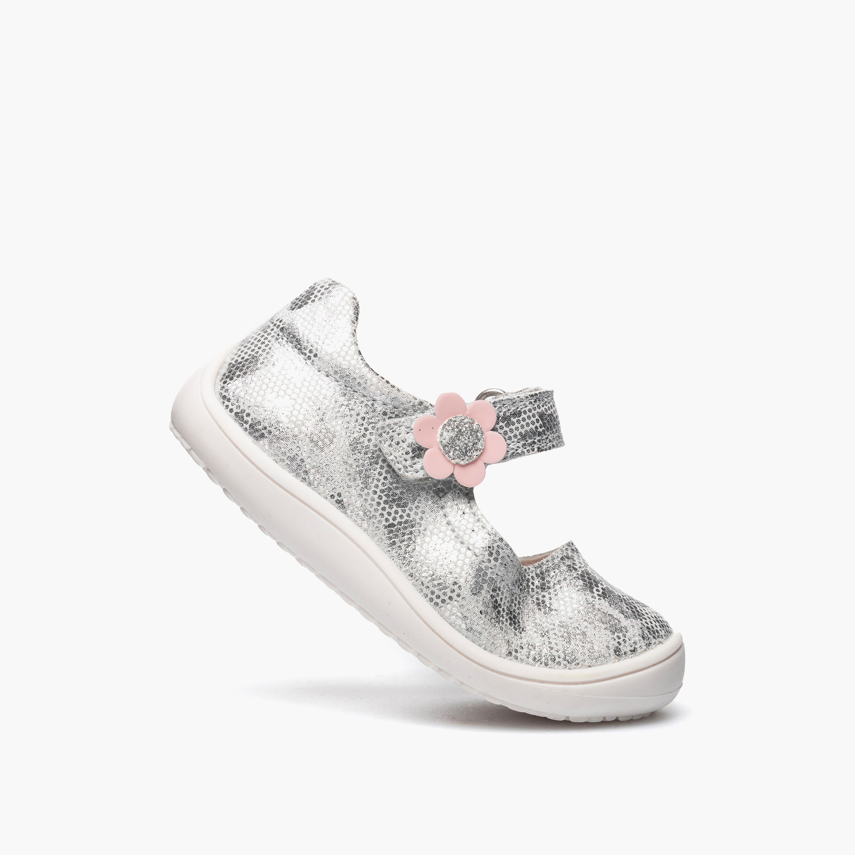 Pablosky Mary Jane Shoes with Hook & Loop Closure with Floral Applique-baby-girls-shoes-sandals-image-5