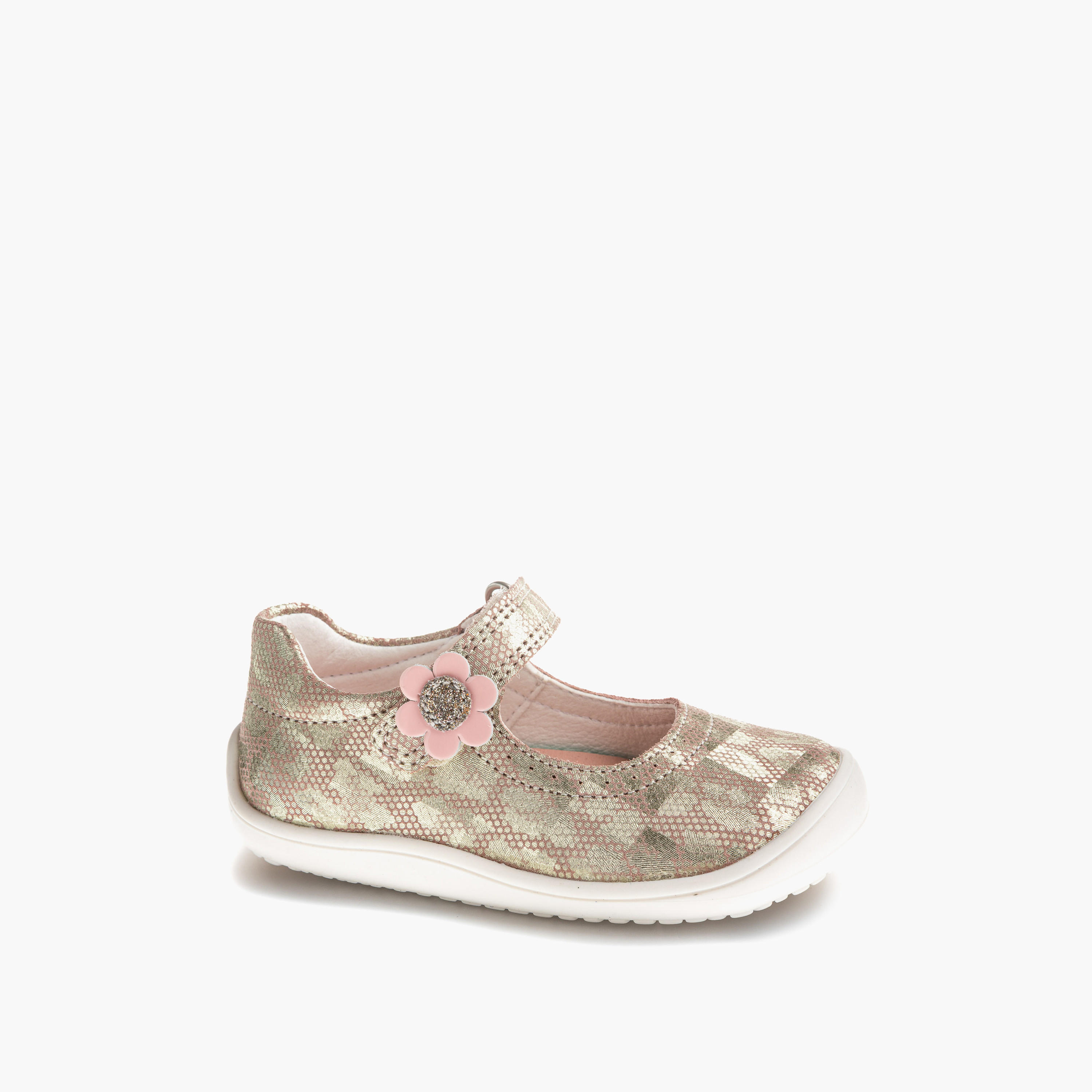 Pablosky Mary Jane Shoes with Hook & Loop Closure with Floral Applique-baby-girls-shoes-sandals-image-1