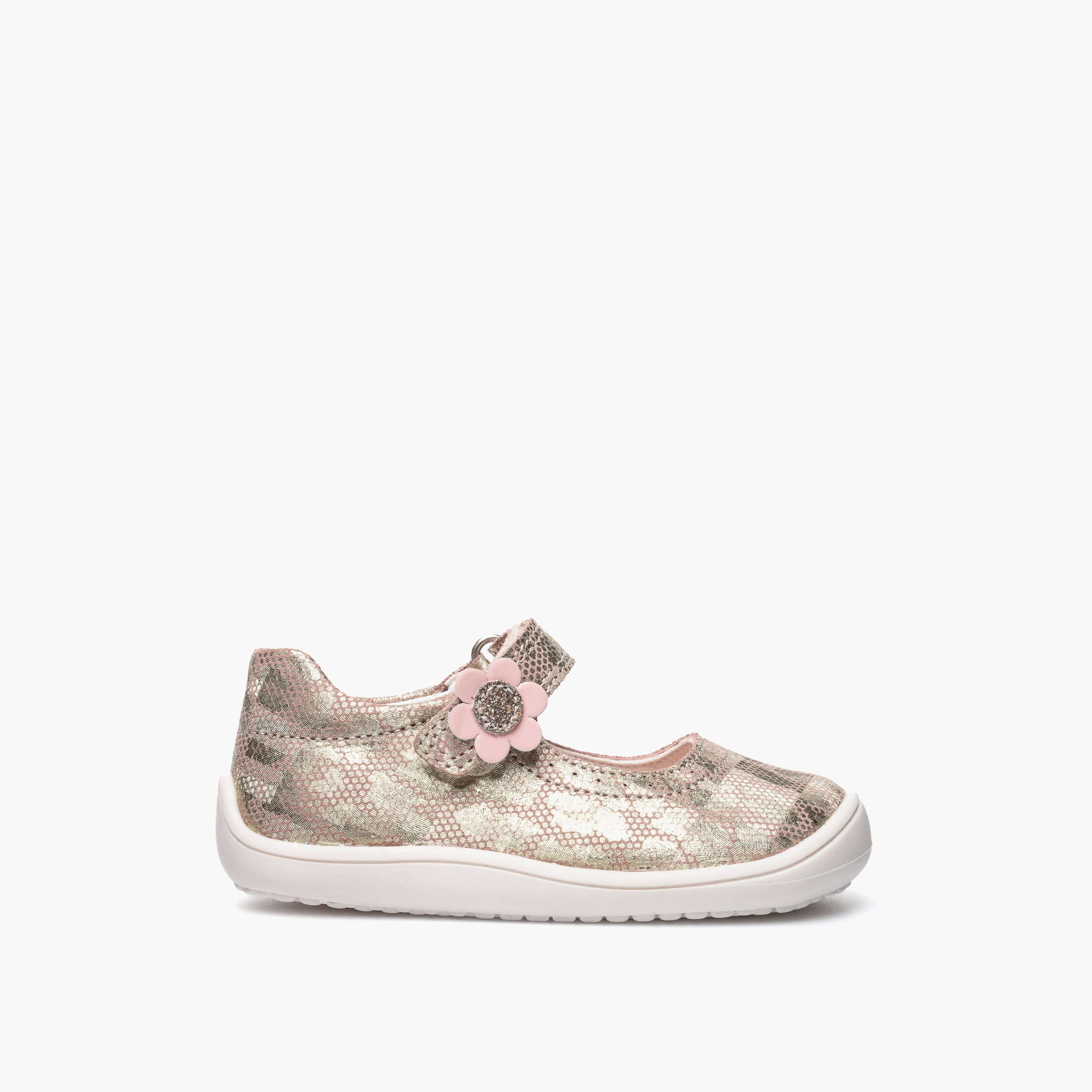 Pablosky Mary Jane Shoes with Hook & Loop Closure with Floral Applique-baby-girls-shoes-sandals-image-2