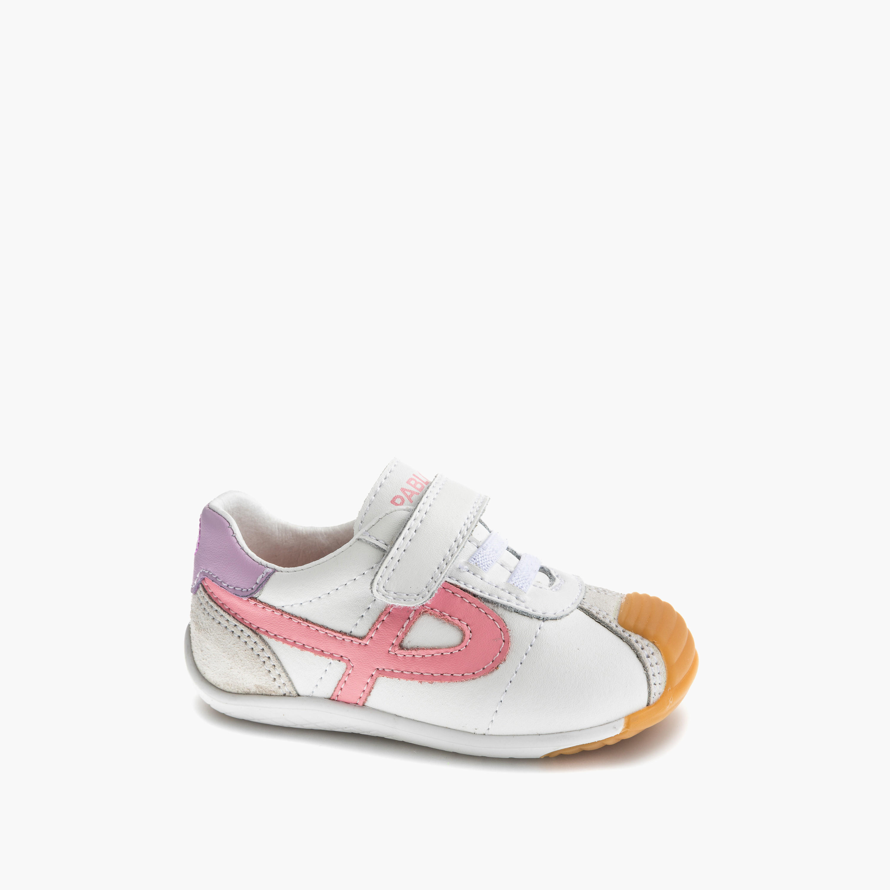 Pablosky Ankle Sneakers with Hook & Loop Closure, Colourblock-baby-girls-shoes-closedshoes-image-1